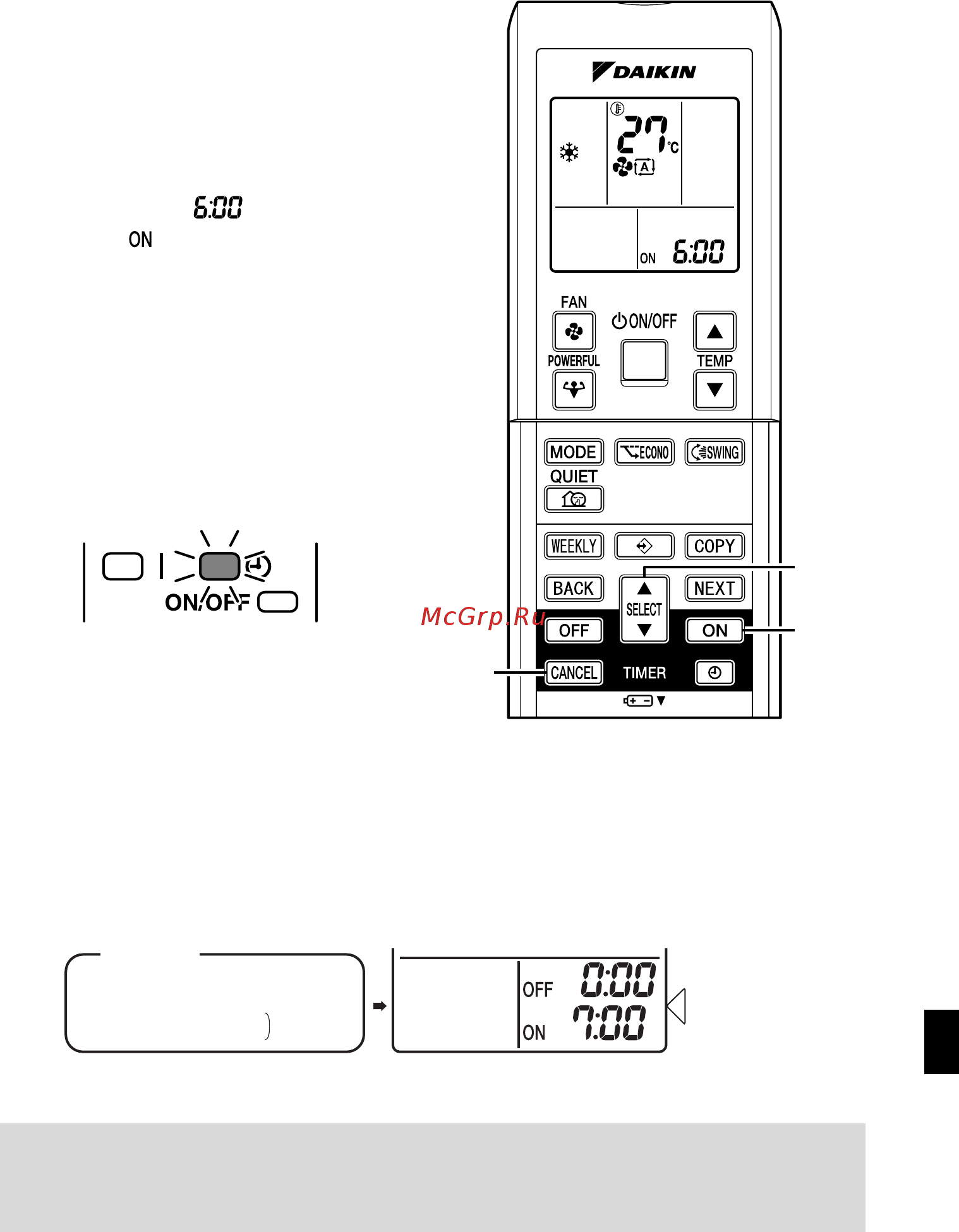 Daikin FVXM35FV1B9 [21/40] Работа таймера