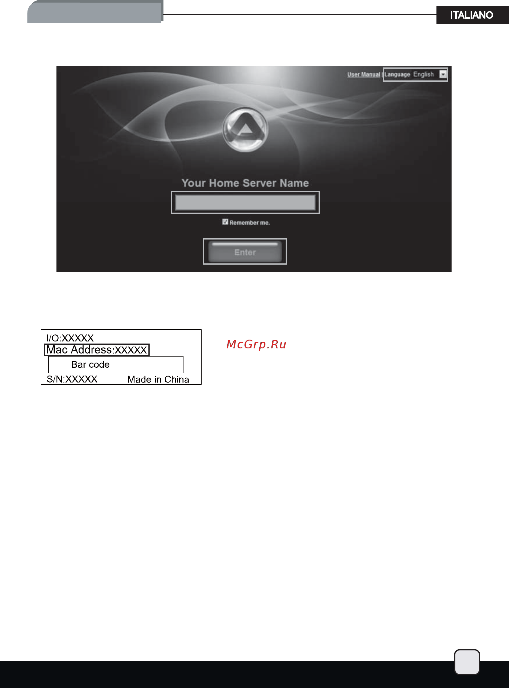 SilverStone DC01 [23/43] Login locale o remoto tramite browser web