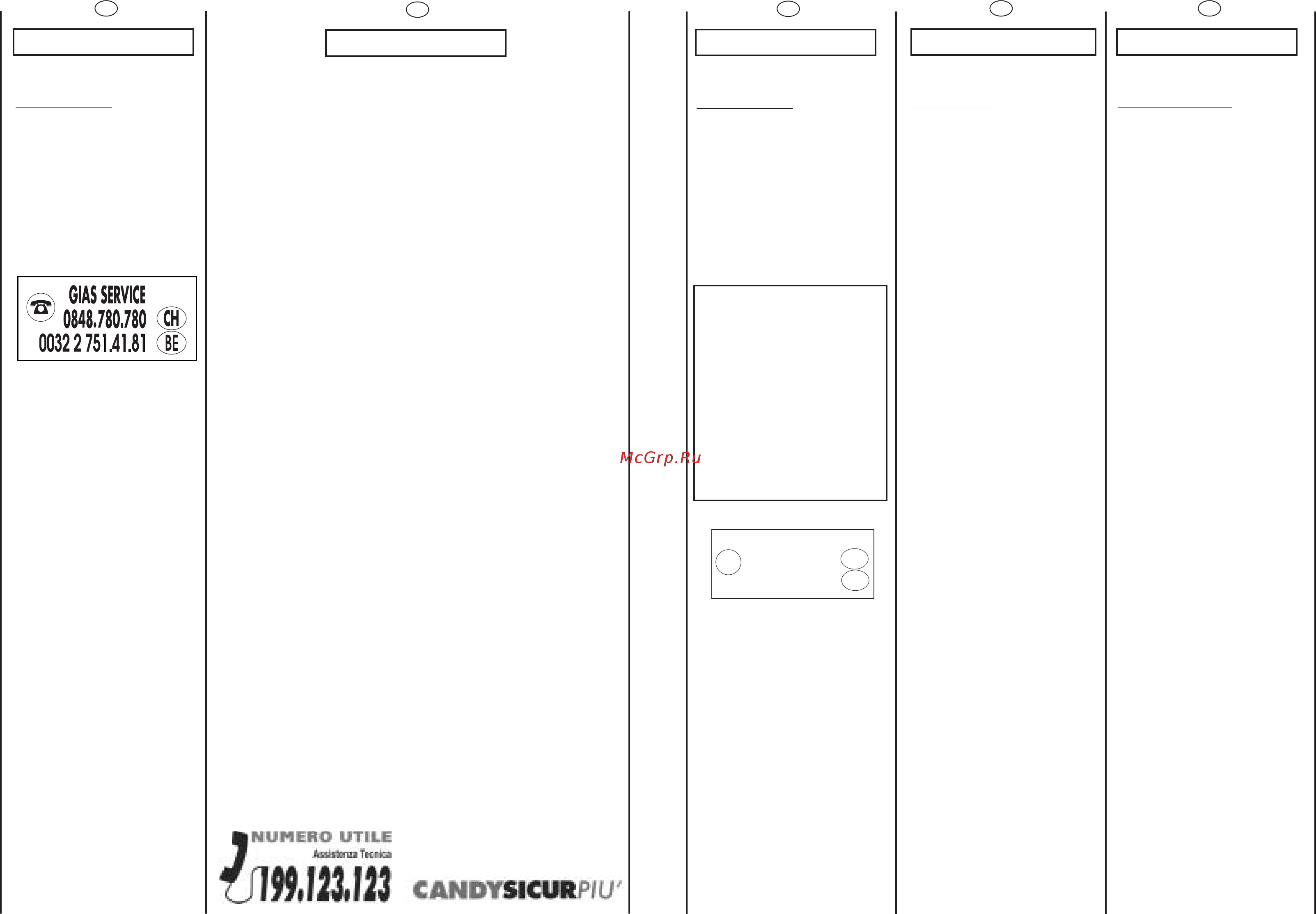 Candy CM126TXT-16S [5/41] Servizio assistenza clienti
