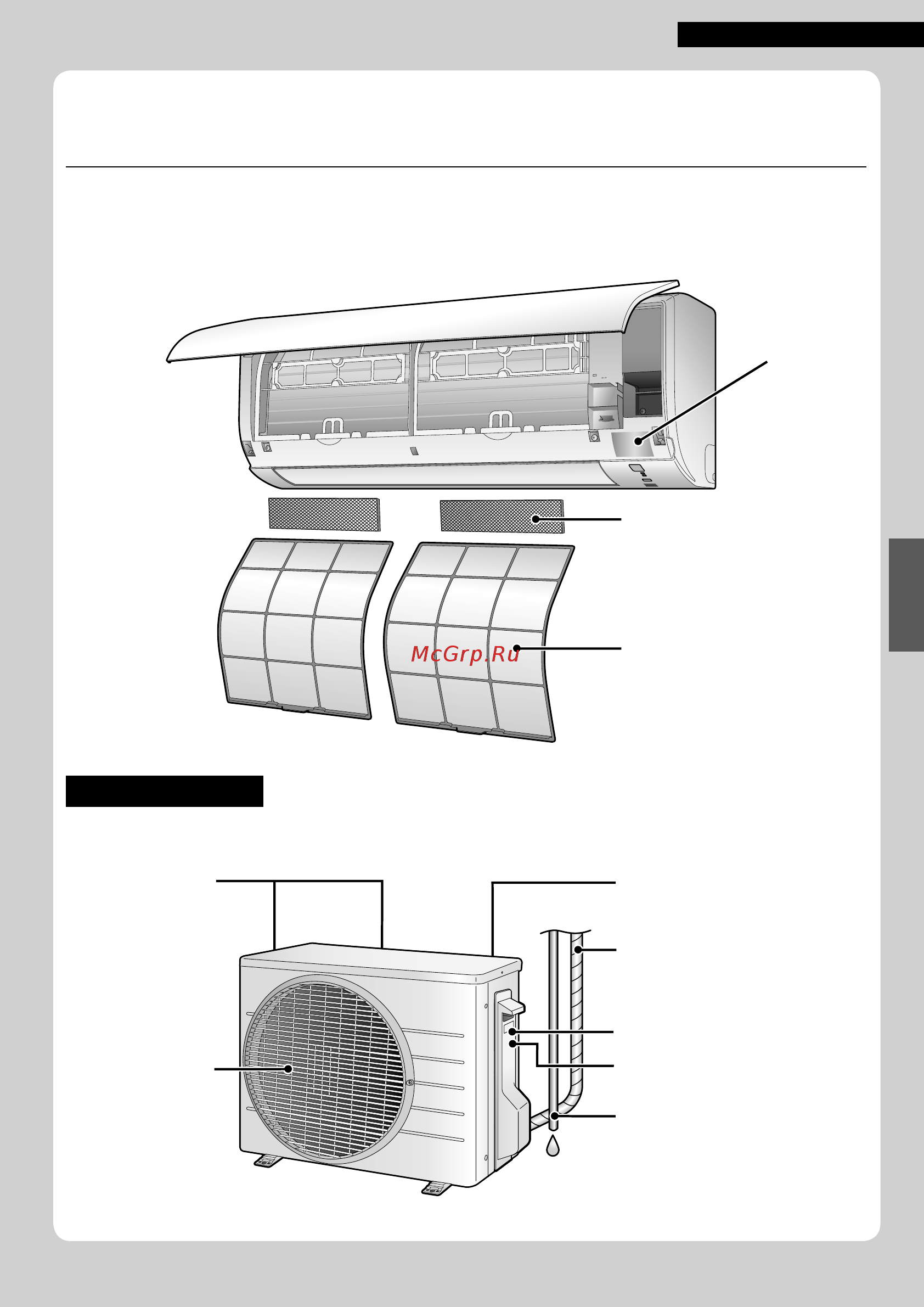 Daikin ATX35K2V1B [119/284] Nomenclatura de las piezas