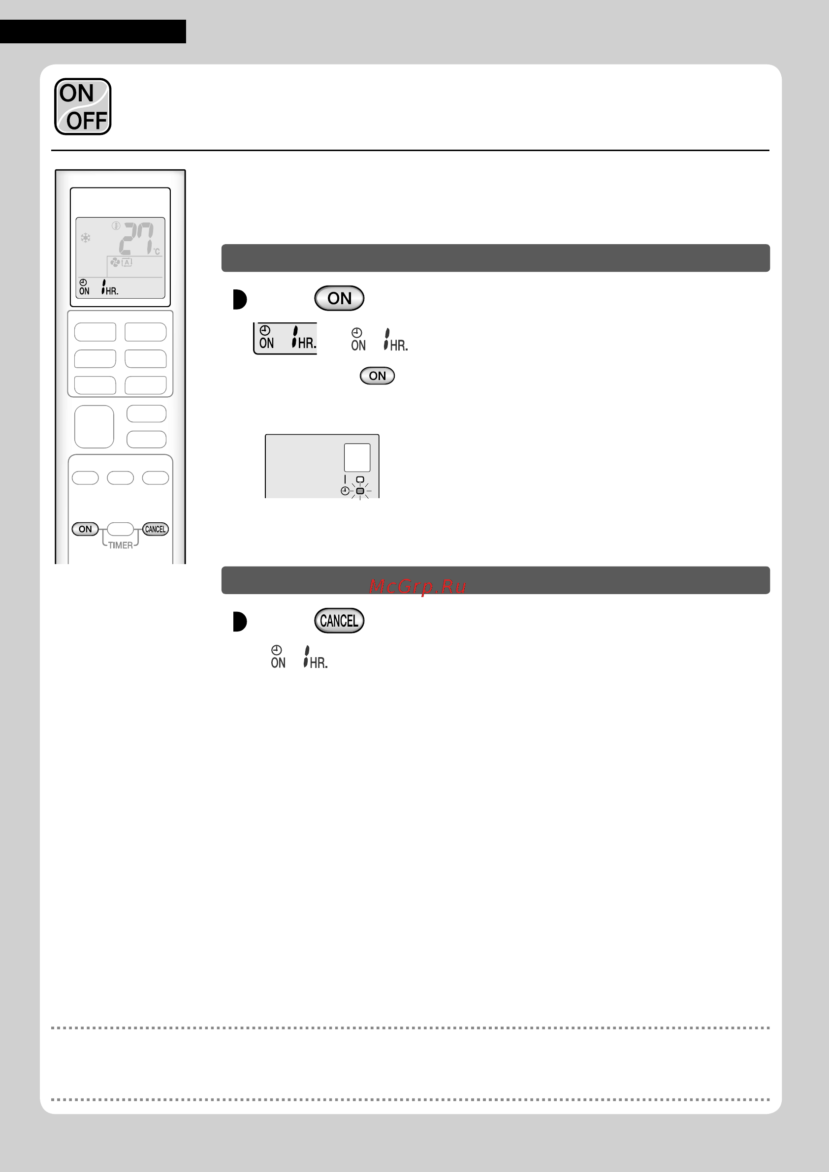 Daikin ATX20K2V1B [16/284] On off timer operation