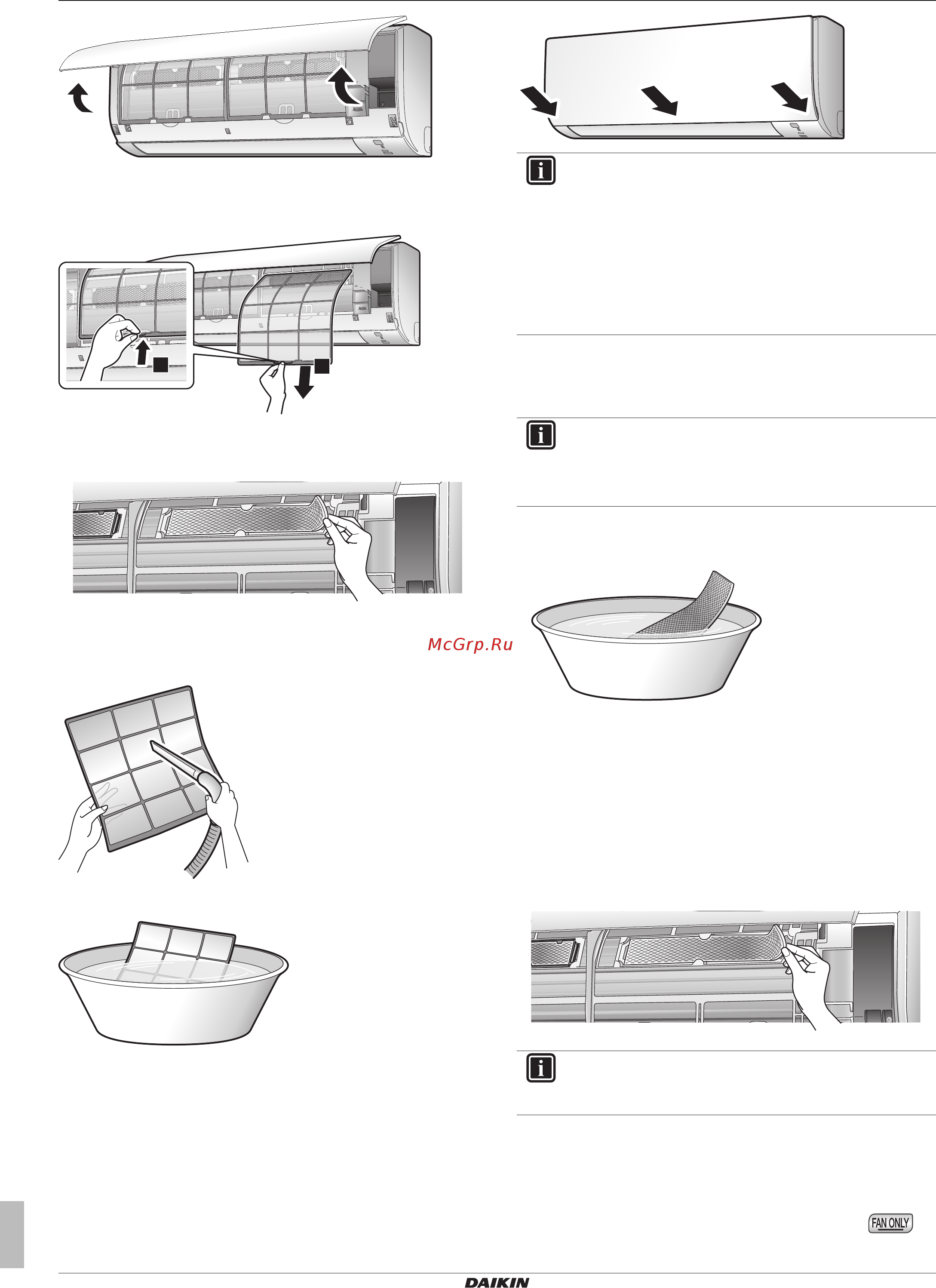 Daikin FTXP20L2V1B [12/20] Техническое и иное обслуживание