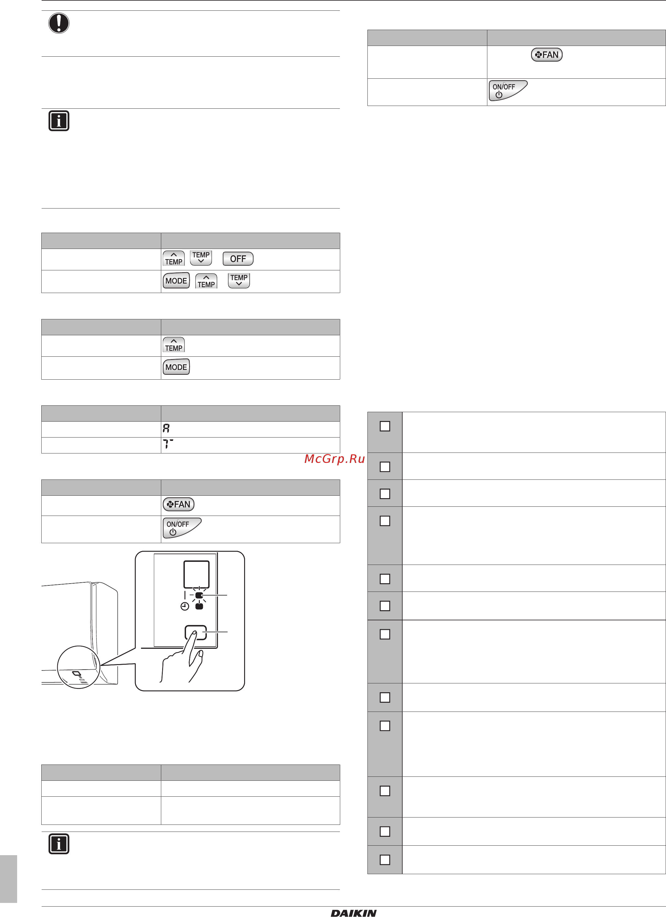 Daikin ATXP20L5V1B [20/24] Пусконаладка