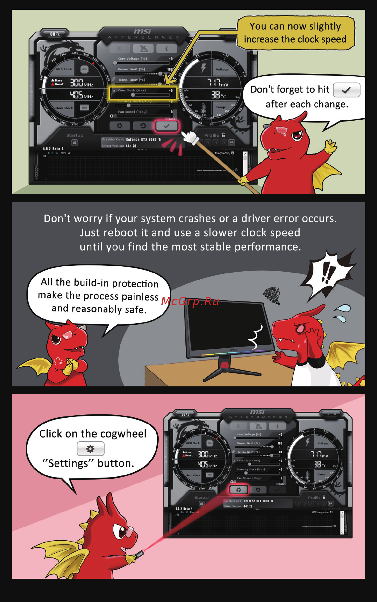 MSI GeForce RTX 3060 VENTUS 2X 12G [13/16] Don t worry if your system crashes or a driver error occurs
