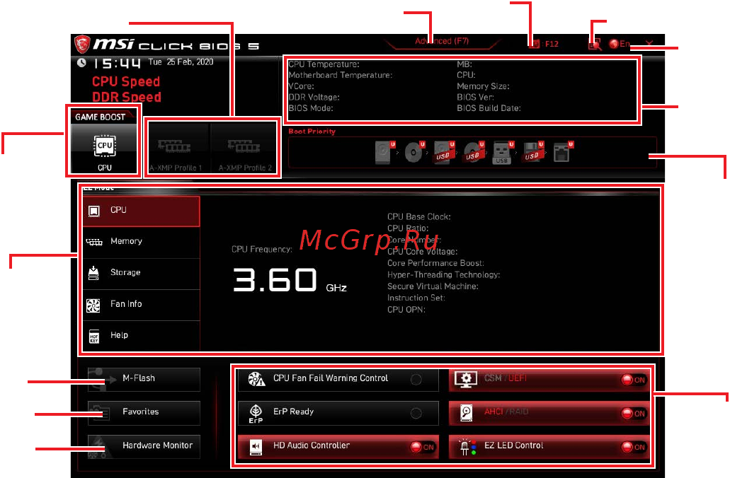 MSI MPG B550 GAMING EDGE WIFI [173/183] Режим ez