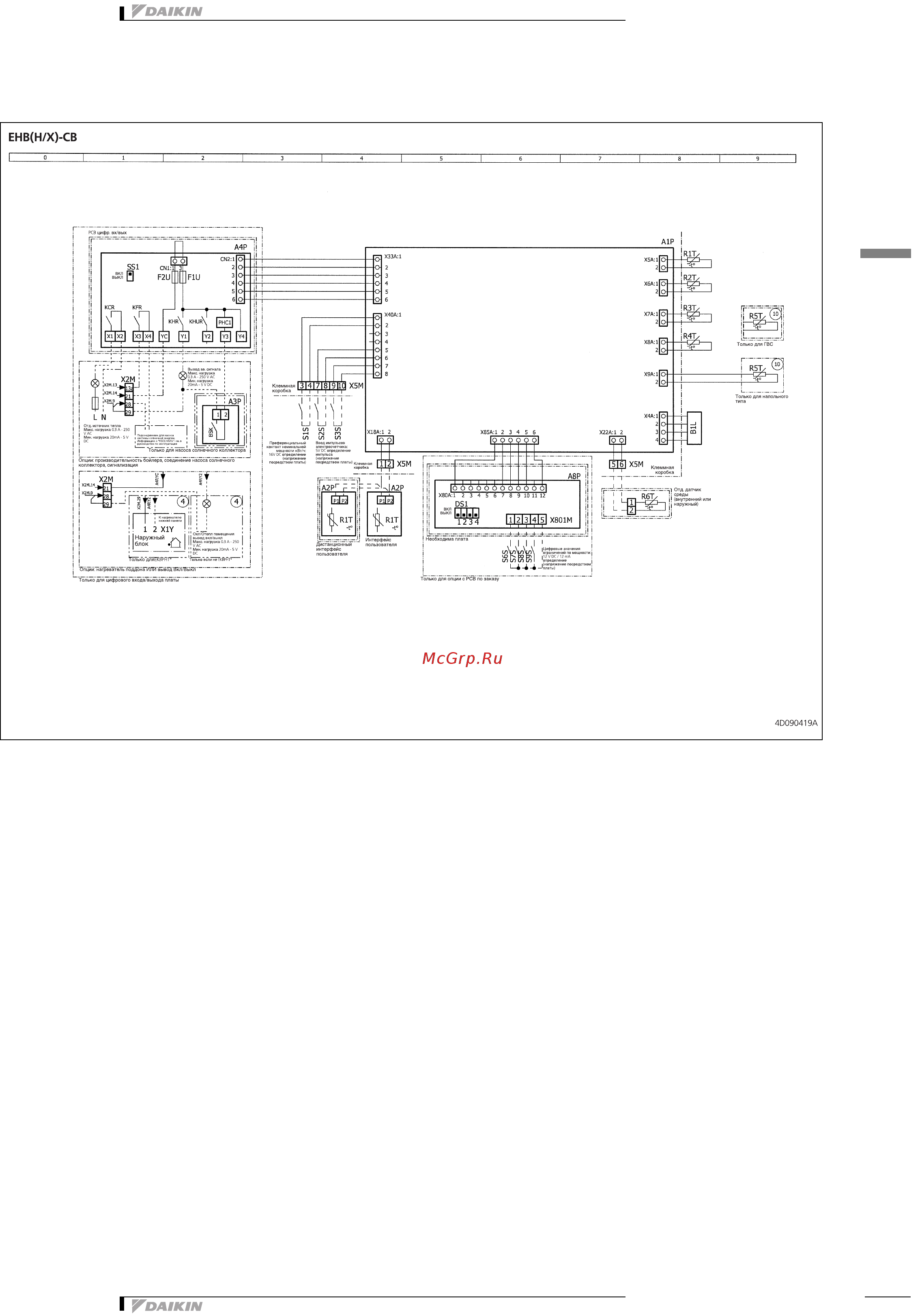 Daikin EHBX08DA6V [21/27] Монтажные схемы