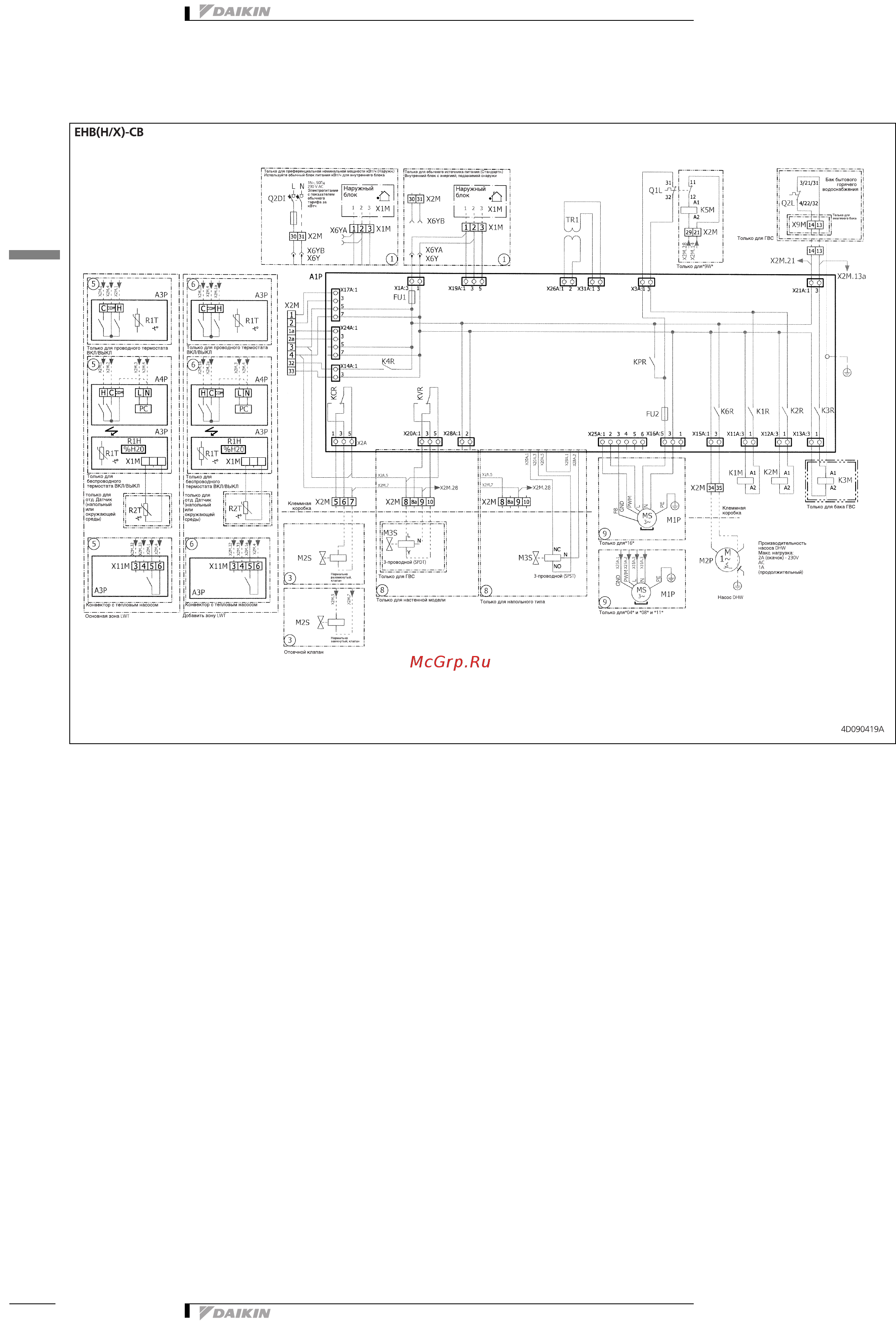 Daikin EHBH04DA6V [22/27] Монтажные схемы