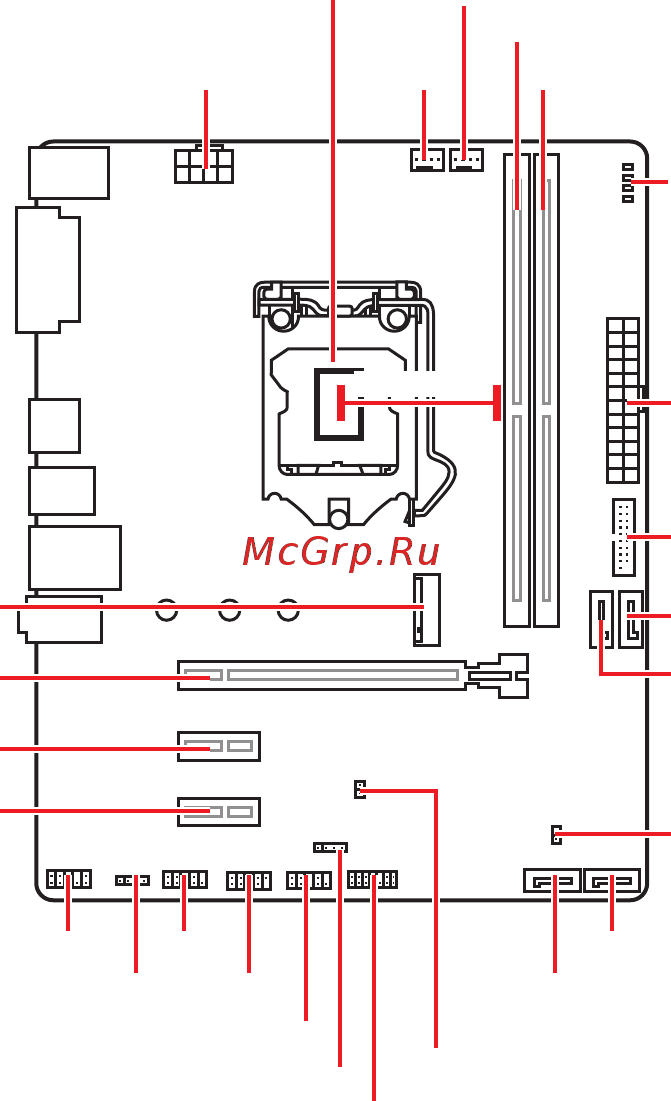 MSI H310M GAMING ARCTIC [7/166] Overview of components