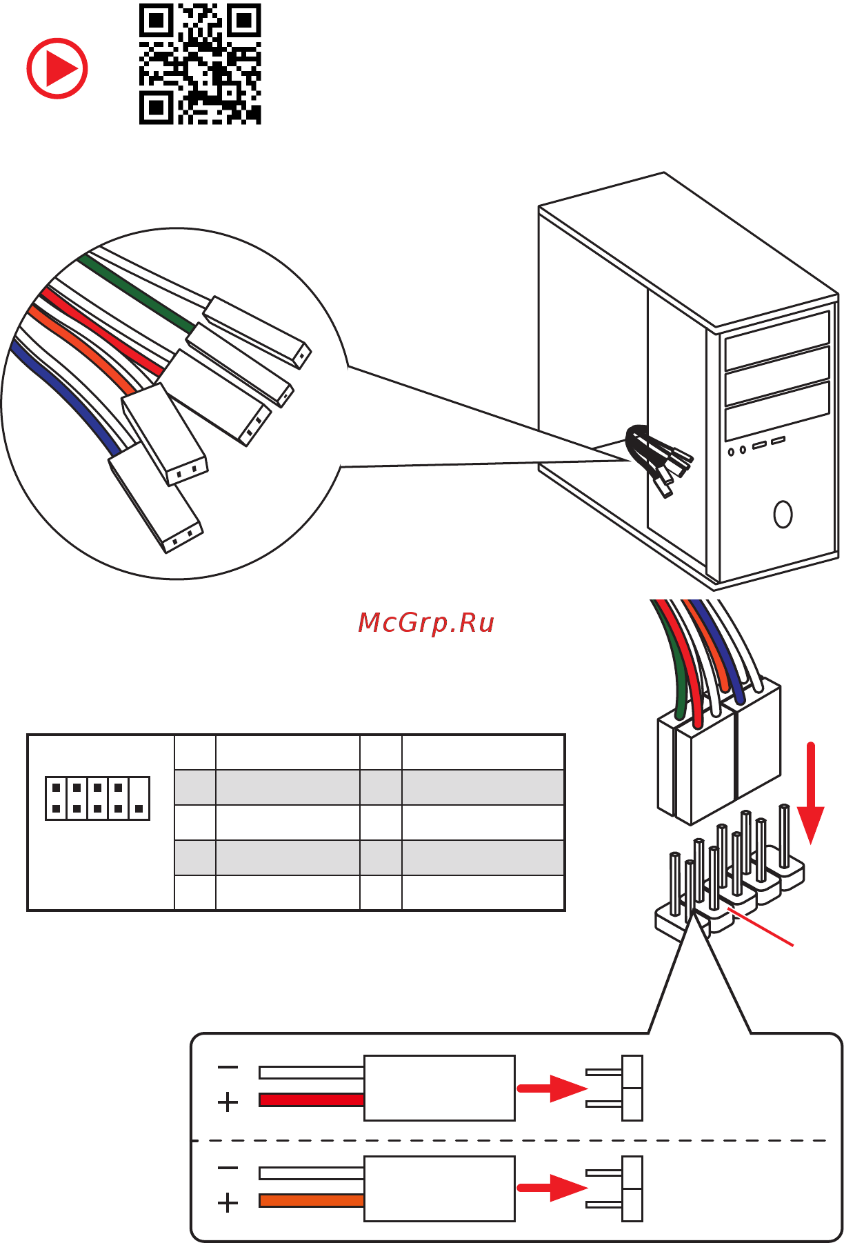 MSI B360 GAMING ARCTIC [4/160] Connecting the front panel header anschließen der frontpanel stiftleiste connecter un connecteur du panneau avant подключение разъемов передней панели