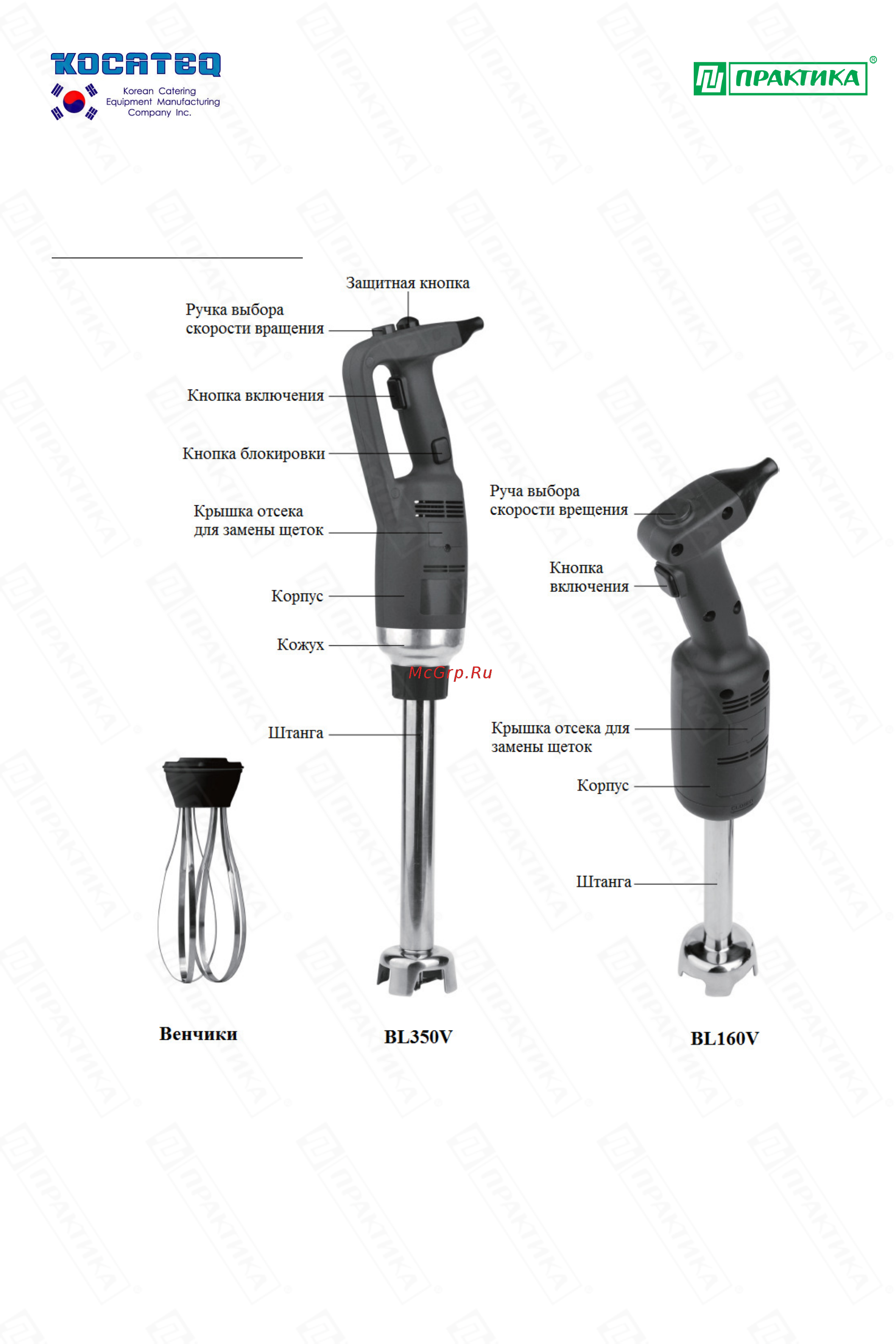 Kocateq BL160V Инструкция по эксплуатации онлайн [6/13] 580040