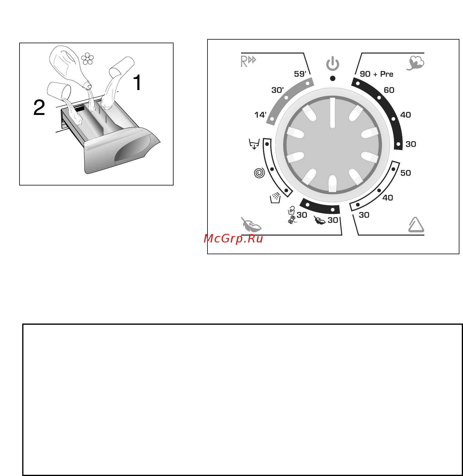 Candy GC 1082D1/1-S [49/80] Maximum load capacity of dry clothes according to the model used see rating plate