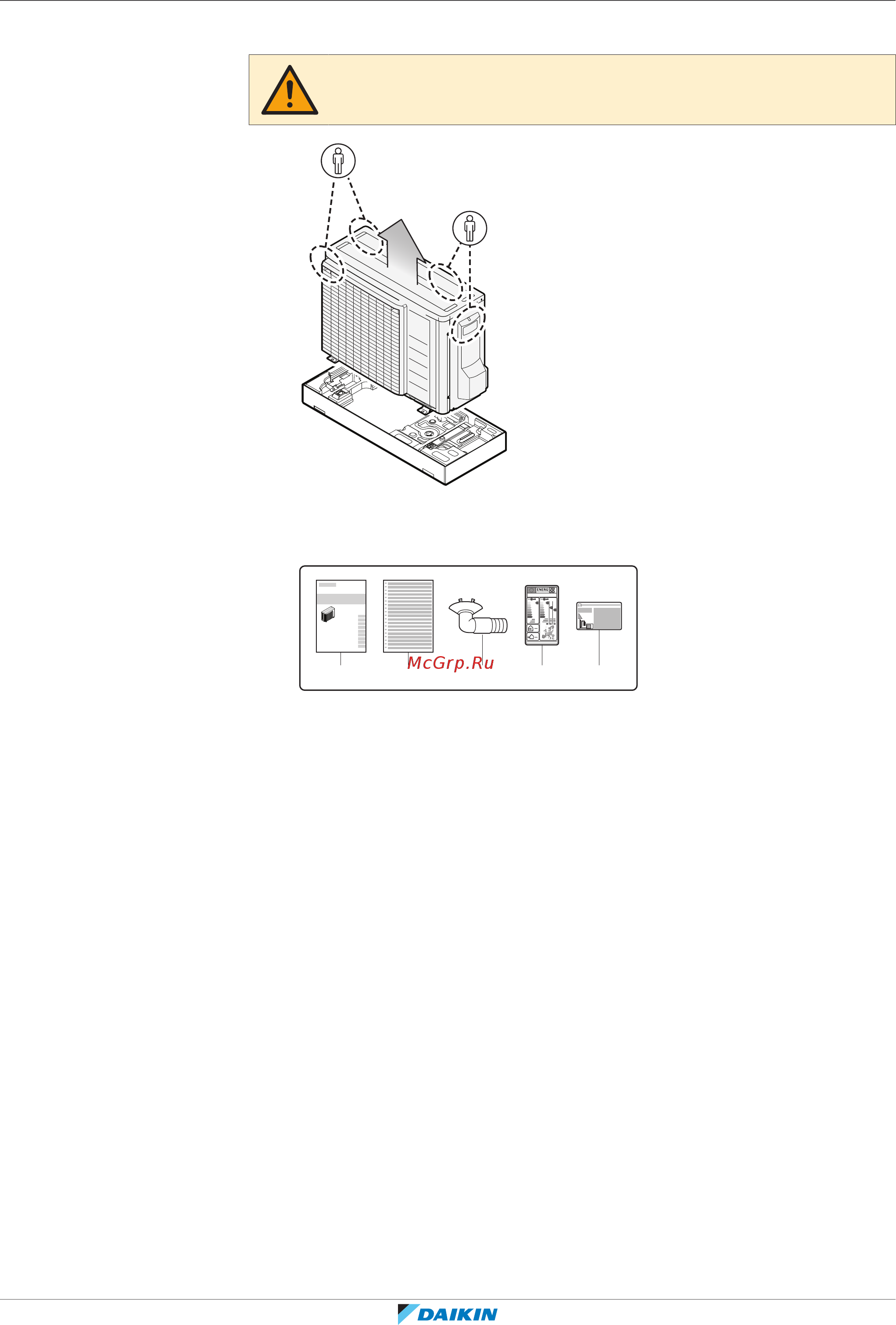 Daikin EHFH03S18DA3V [17/204] To handle the outdoor unit