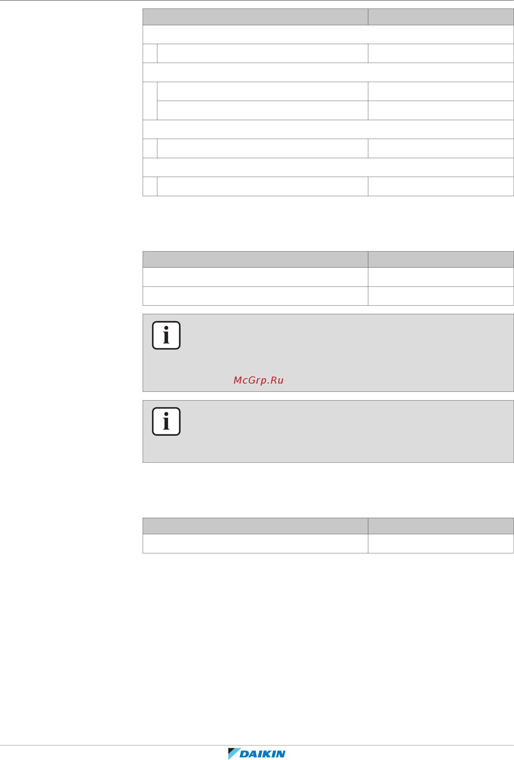 Daikin EHFH03S18DA3V [5/60] Installer settings tables to be filled in by installer