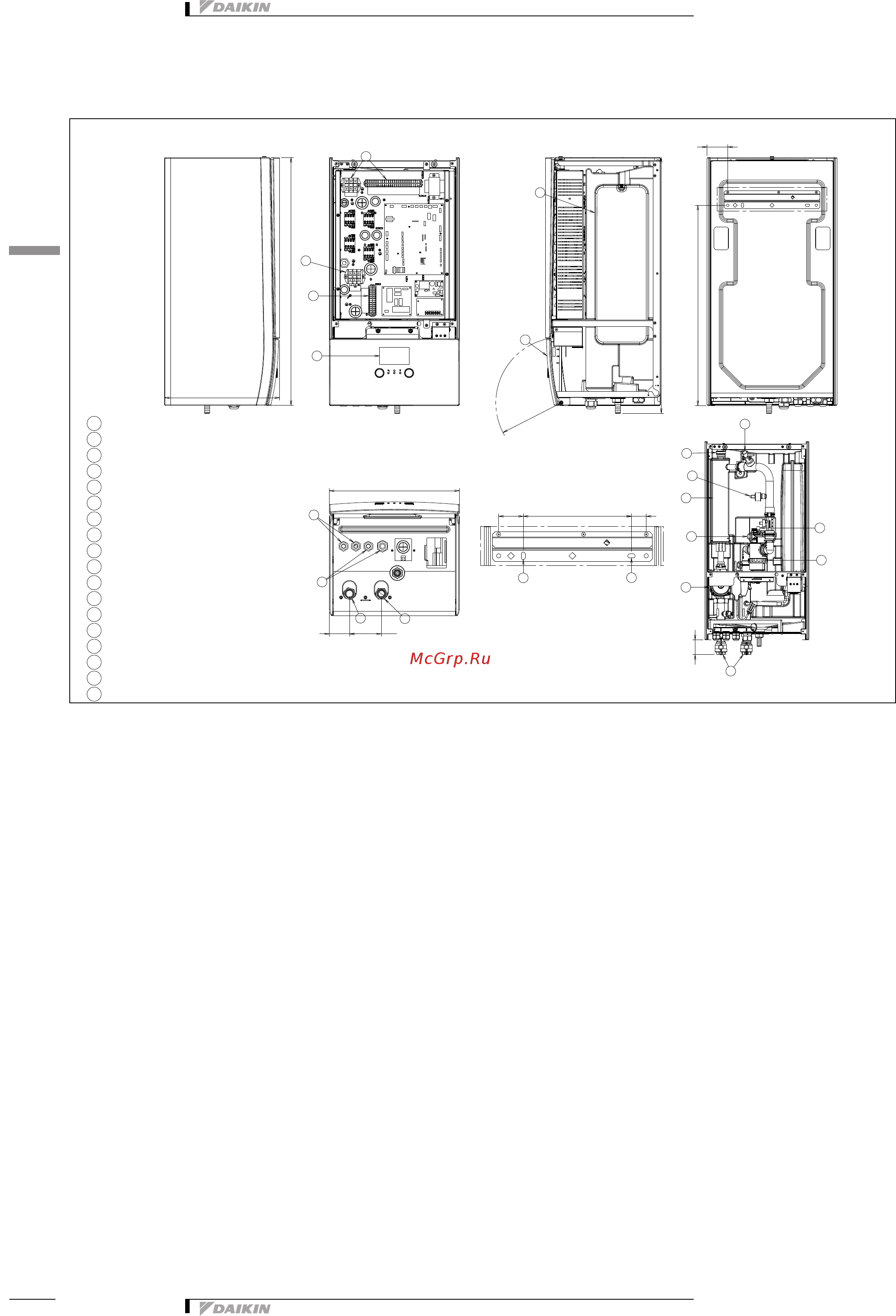 Daikin EABH16DA6V [10/21] 1 размерные чертежи