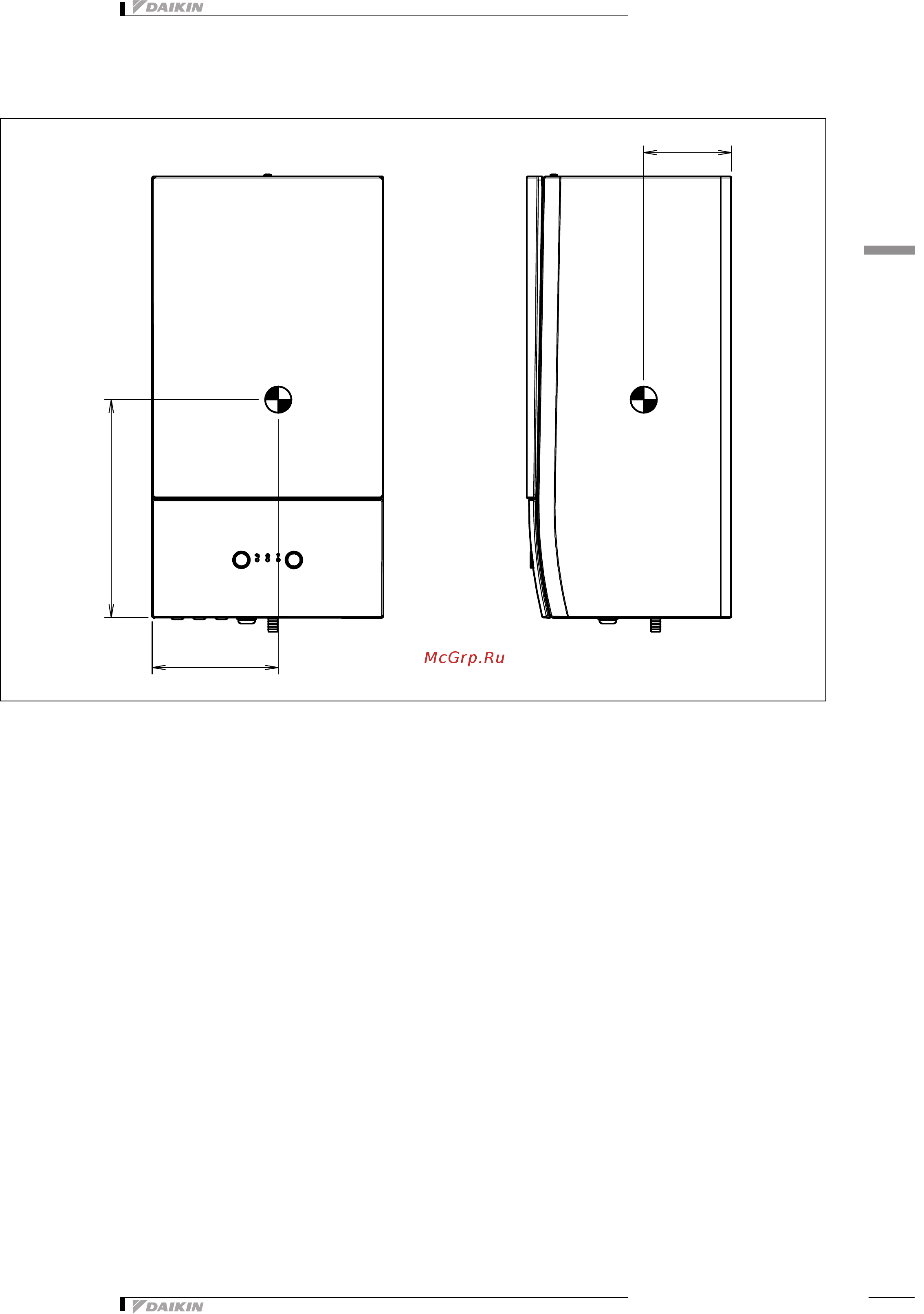 Daikin EABH16DA6V [11/21] 1 центр тяжести