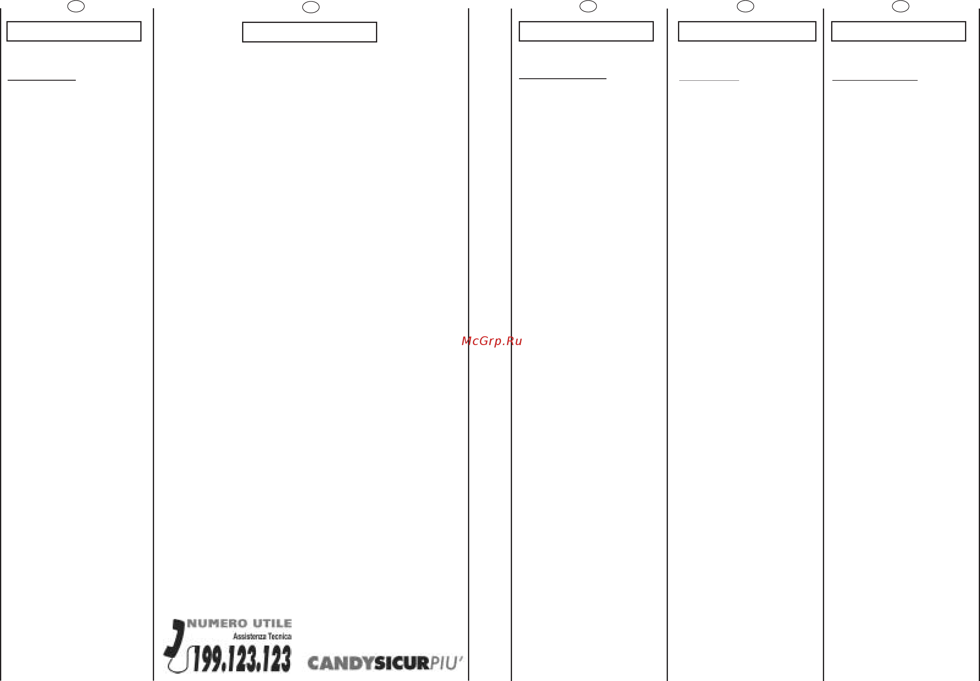 Candy GO F106/L1-S [5/41] Servizio assistenza clienti