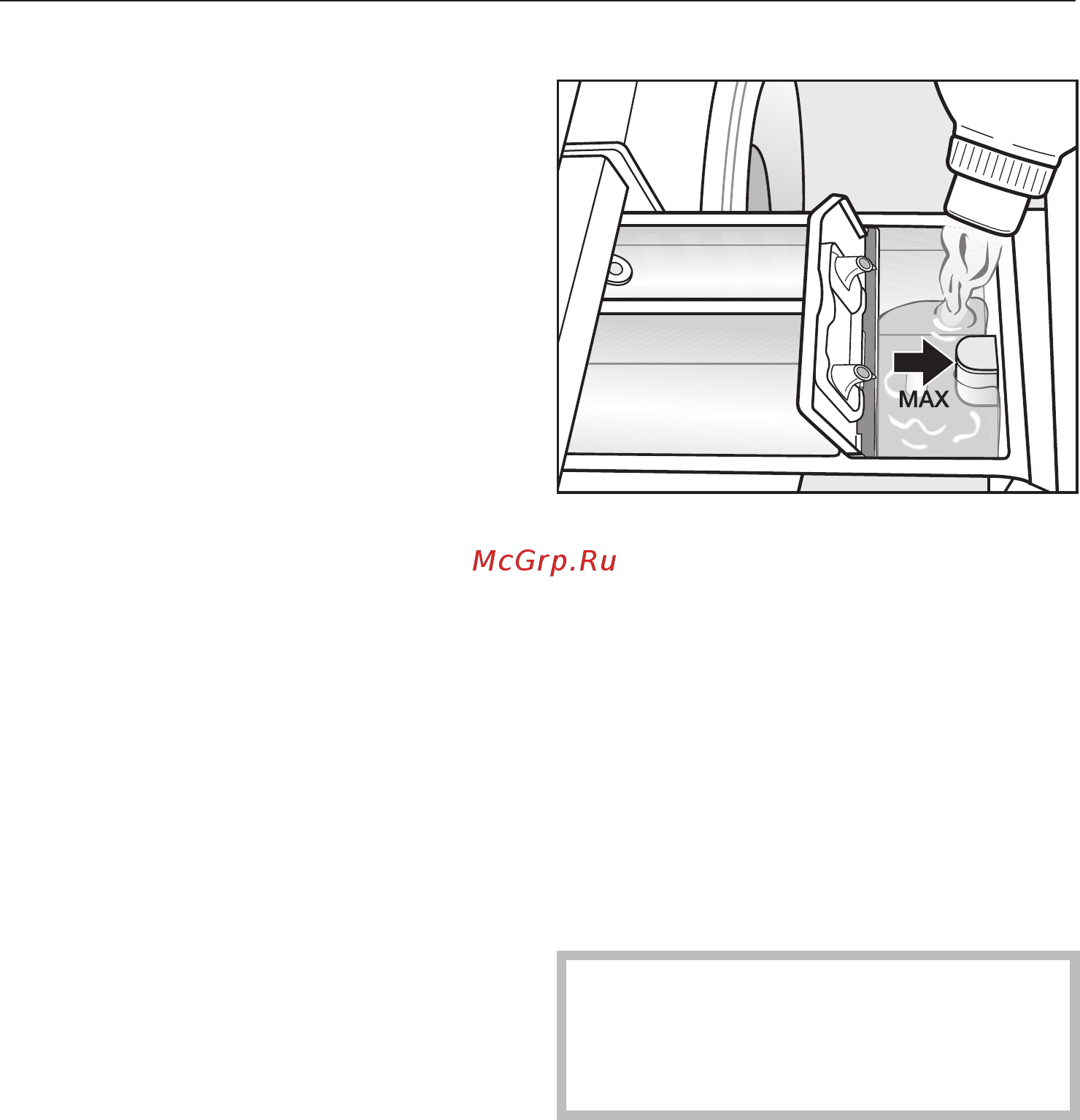 Miele WMH122WPS White Edition [57/108] Использование кондиционера добавки для придания формы или жидкого крахмала в конце программы стирки