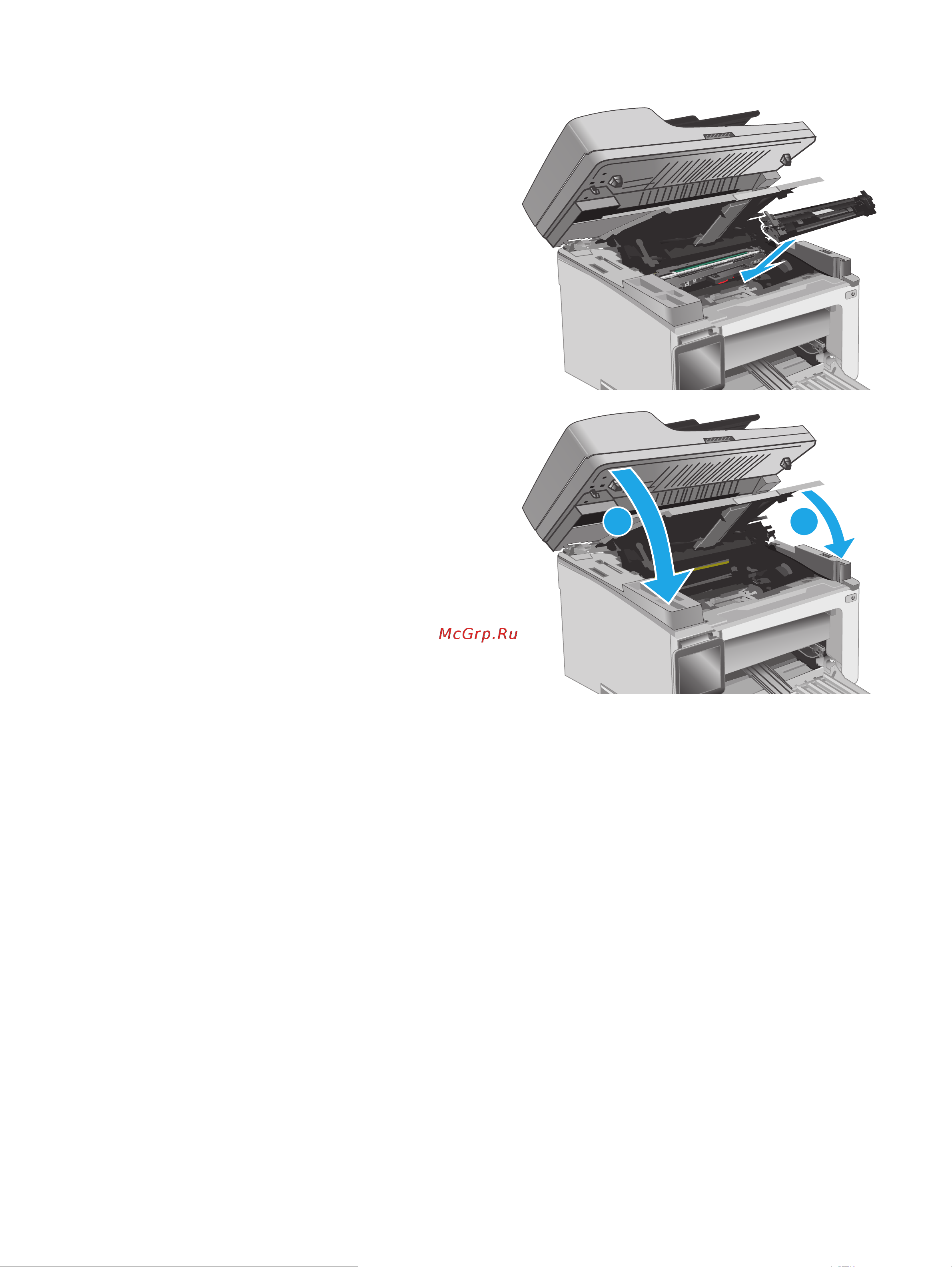 HP LaserJet Pro M132fw MFP (G3Q65A#B09) [167/206] Устранение замятий в устройстве подачи документов только модели с устройством подачи документов