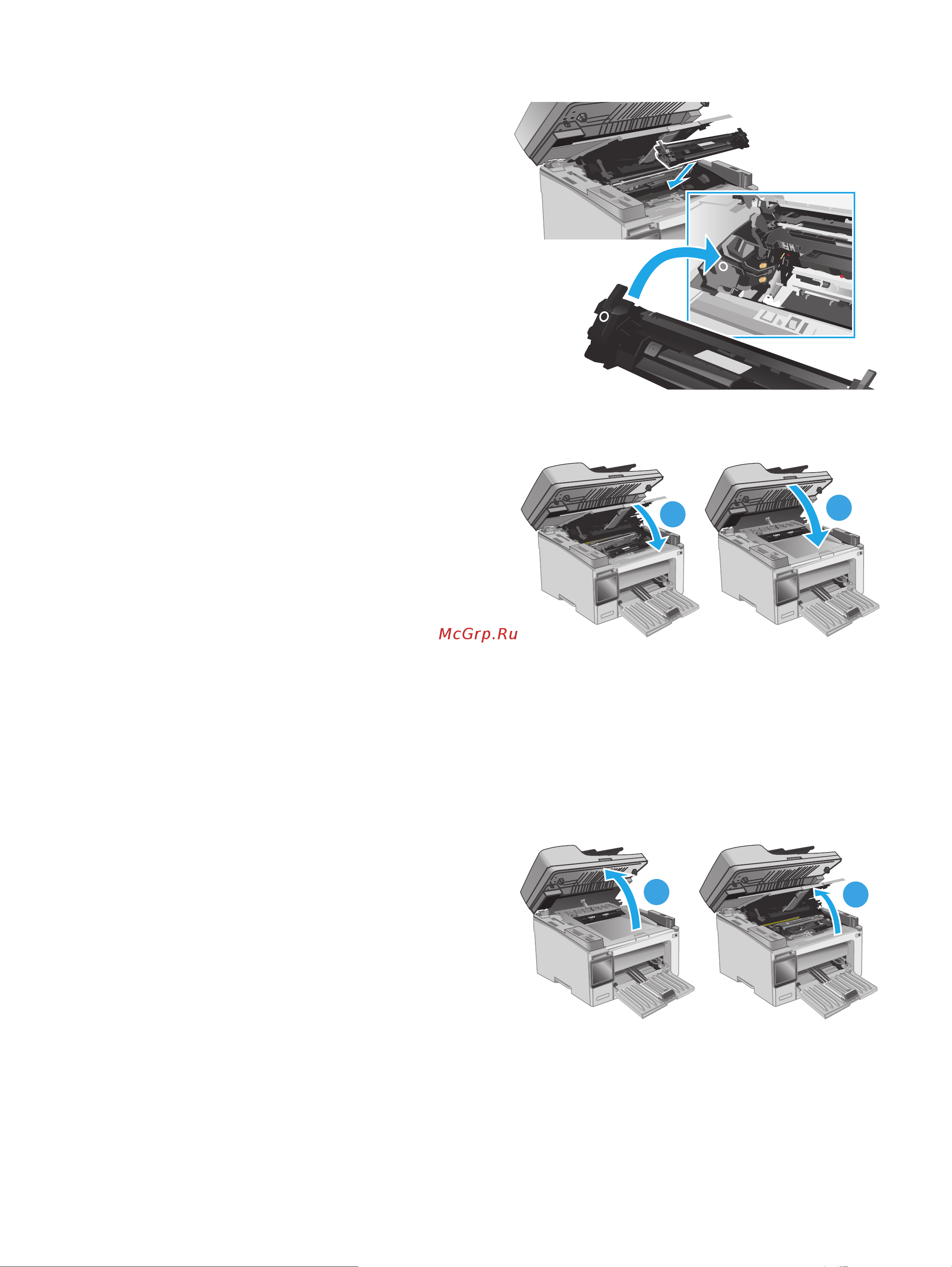 HP LaserJet Pro M132fw MFP (G3Q65A#B09) [47/206] Замена картриджа с тонером модели m133 m134