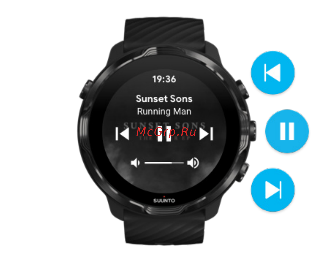 Suunto 7 Sandstone Rosegold (SS050381000) [129/176] Пауза и пропуск записей с помощью кнопок