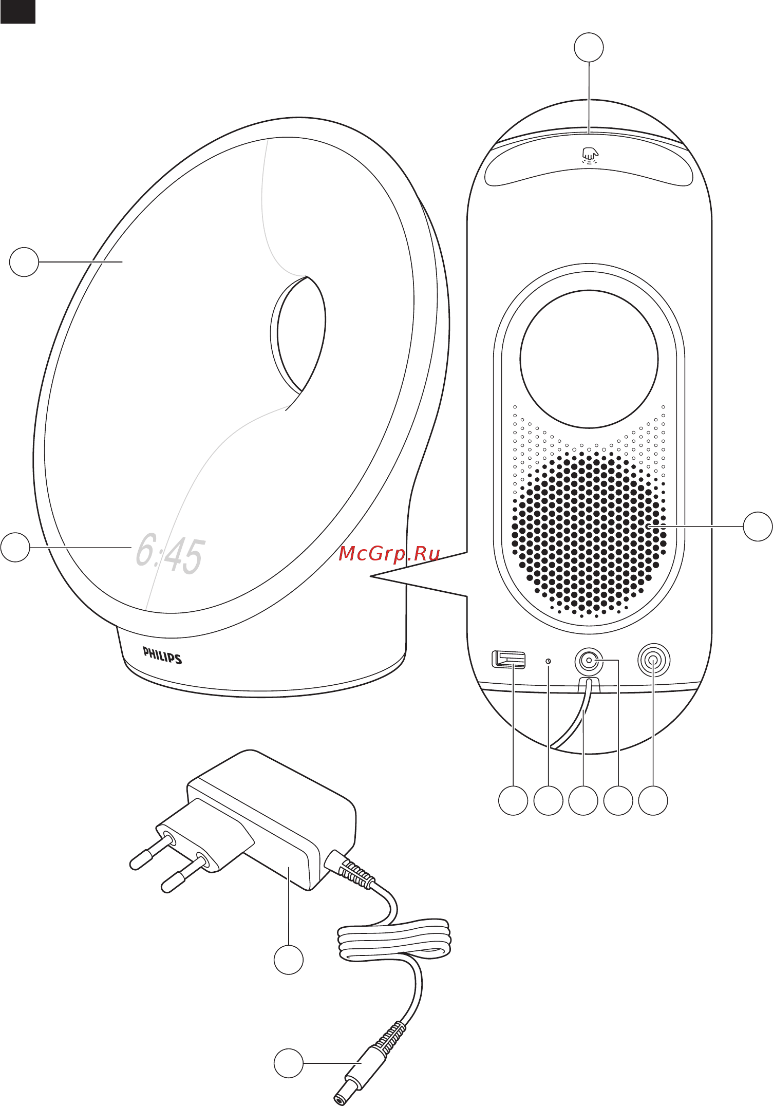 Philips HF3650/70 SmartSleep Sleep & Wake-up Light Инструкция по эксплуатации онлайн [3/58] 581540