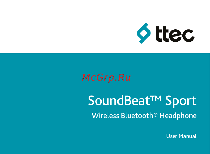 TTEC SoundBeat Sport Black (2KM118S) Инструкция по эксплуатации онлайн
