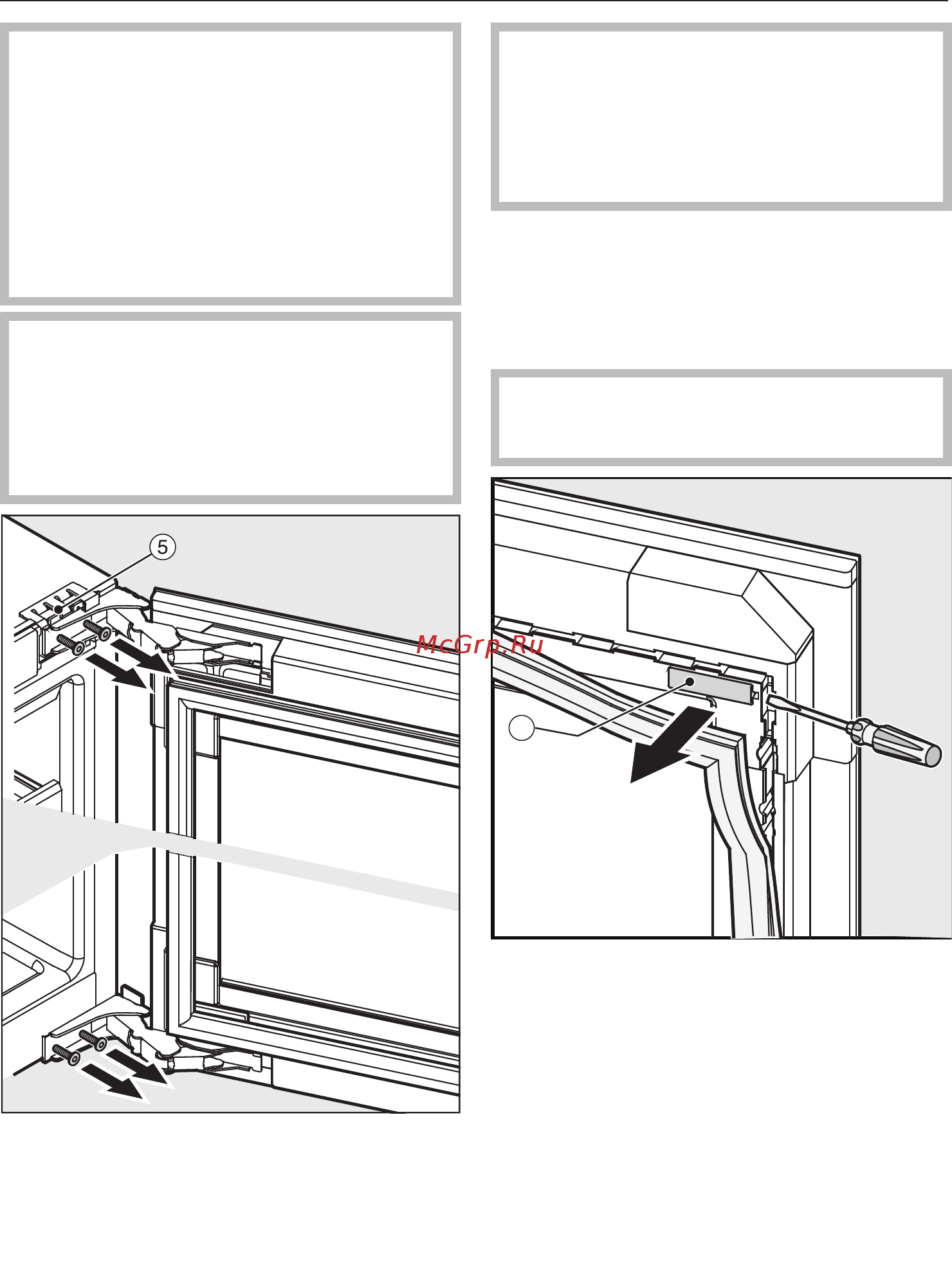 Miele KWT6422iG obsw [72/96] Изменение навески дверцы