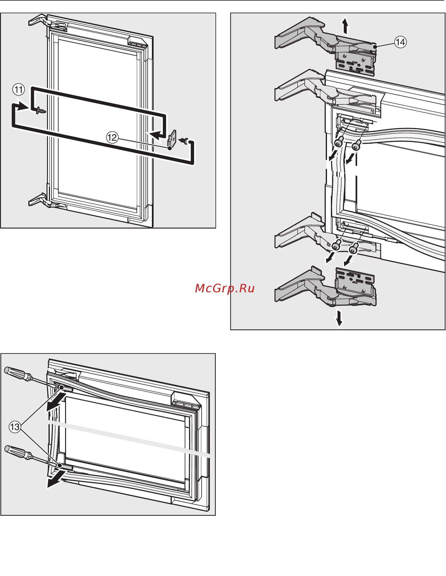 Miele KWT6422iG obsw [74/96] Изменение навески дверцы