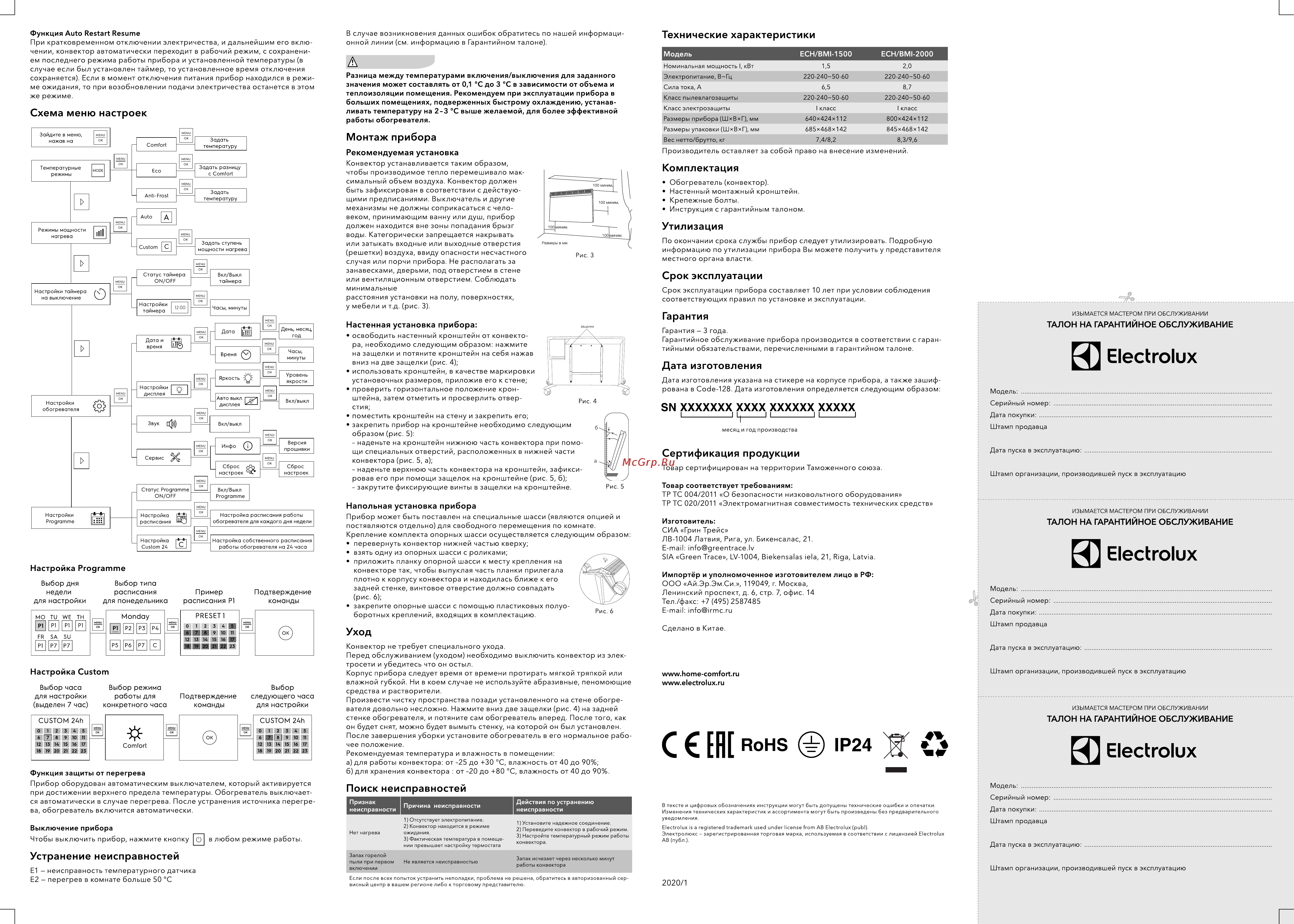 Electrolux ECH/BMI-2000 Marble [2/2] И electrolux