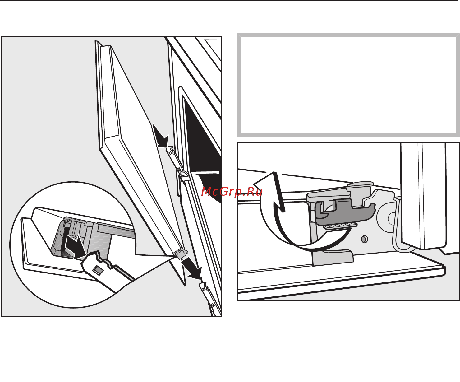 Miele H7464BPX GRGR [111/145] Установка дверцы
