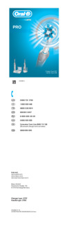 Braun Oral-B Pro 2400/D501.513.2 + EB50 CrossAction, 4 шт Инструкция по эксплуатации