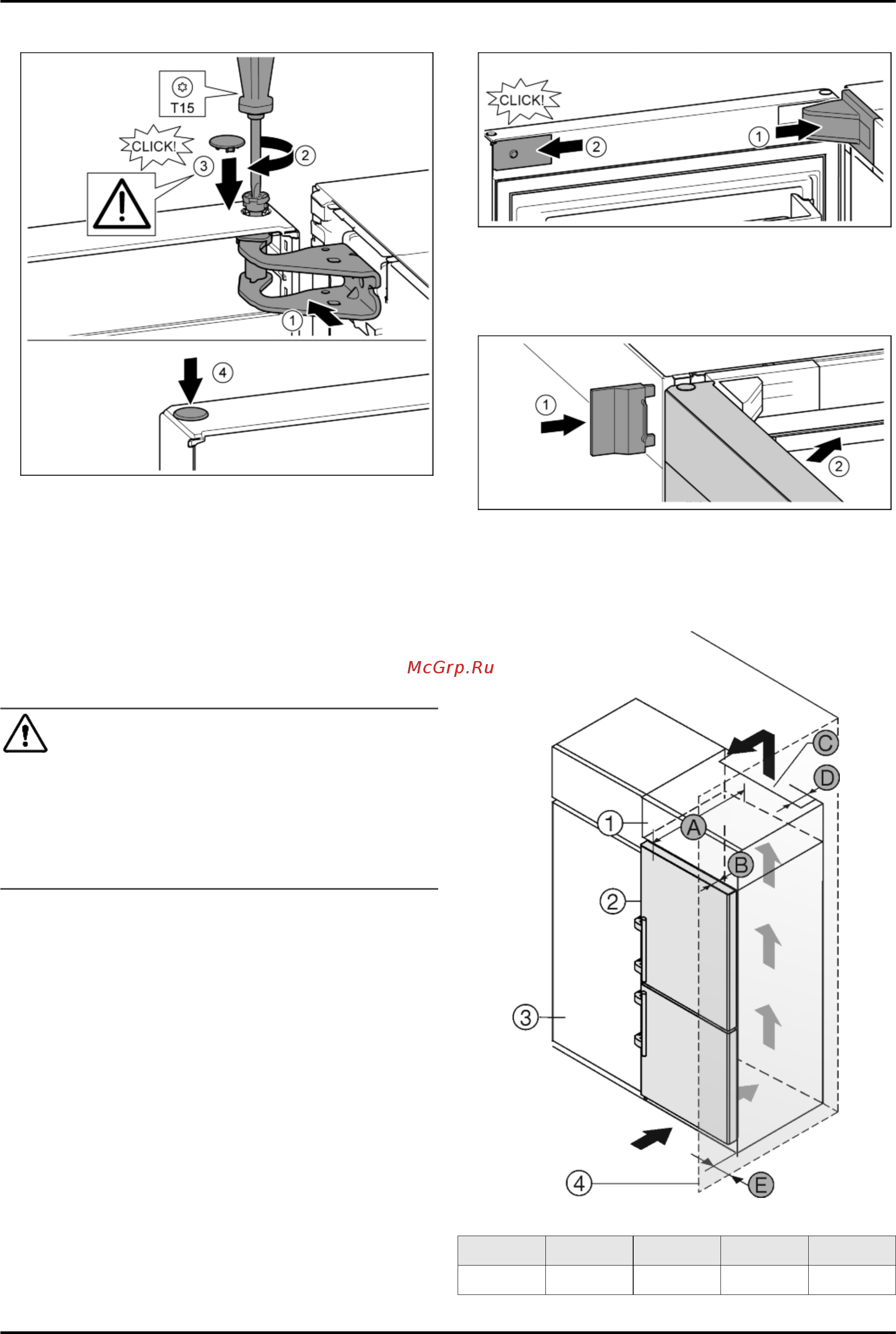 Liebherr CBNef 4835-21 001 [14/30] Монтаж верхней двери