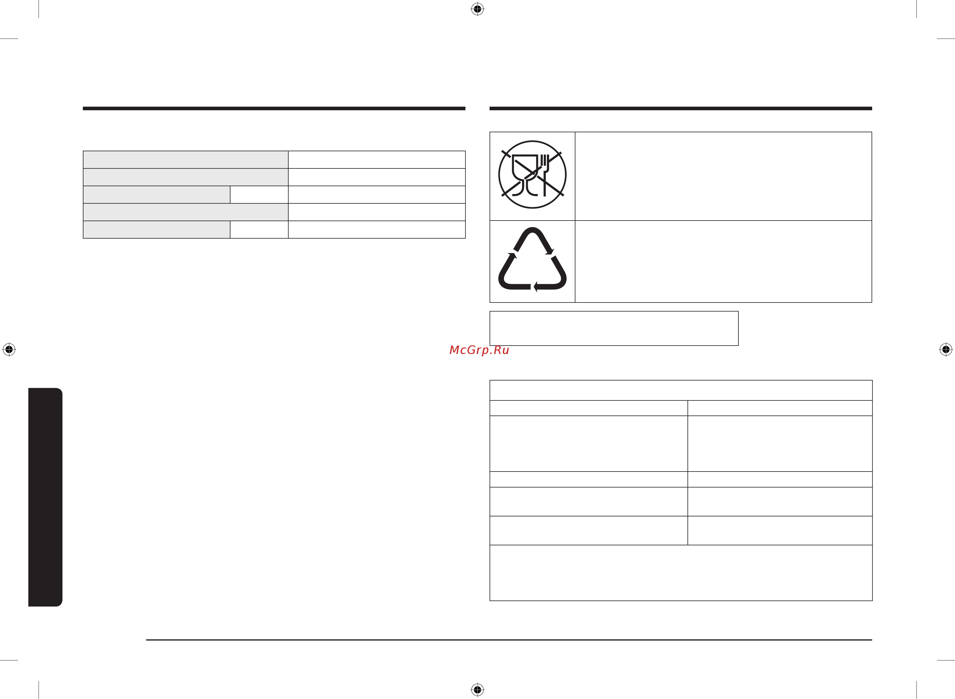 Samsung NV68R1310BS [24/112] Технические характеристики