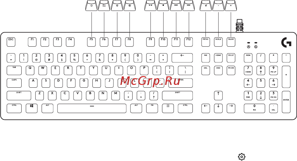 Logitech G512 Carbon GX Brown (920-009351) (русская раскладка) [119/0] תדלקמה תונוכת