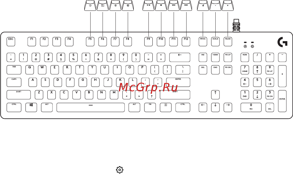 Logitech G512 Carbon GX Brown (920-009351) (русская раскладка) [51/0] По русски 51
