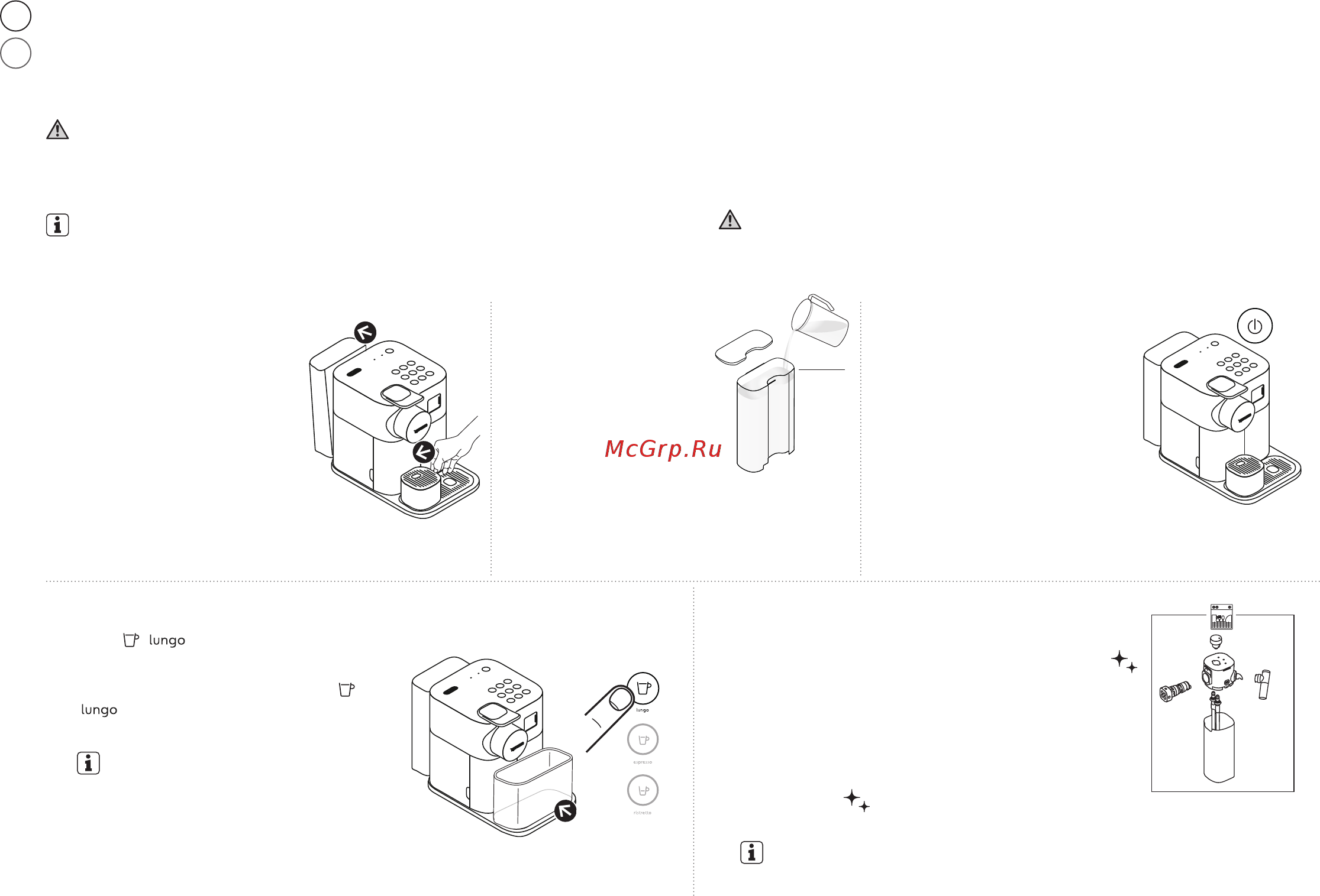 Delonghi EN650.W [138/210] První použití nebo použití po delší době nečinnosti