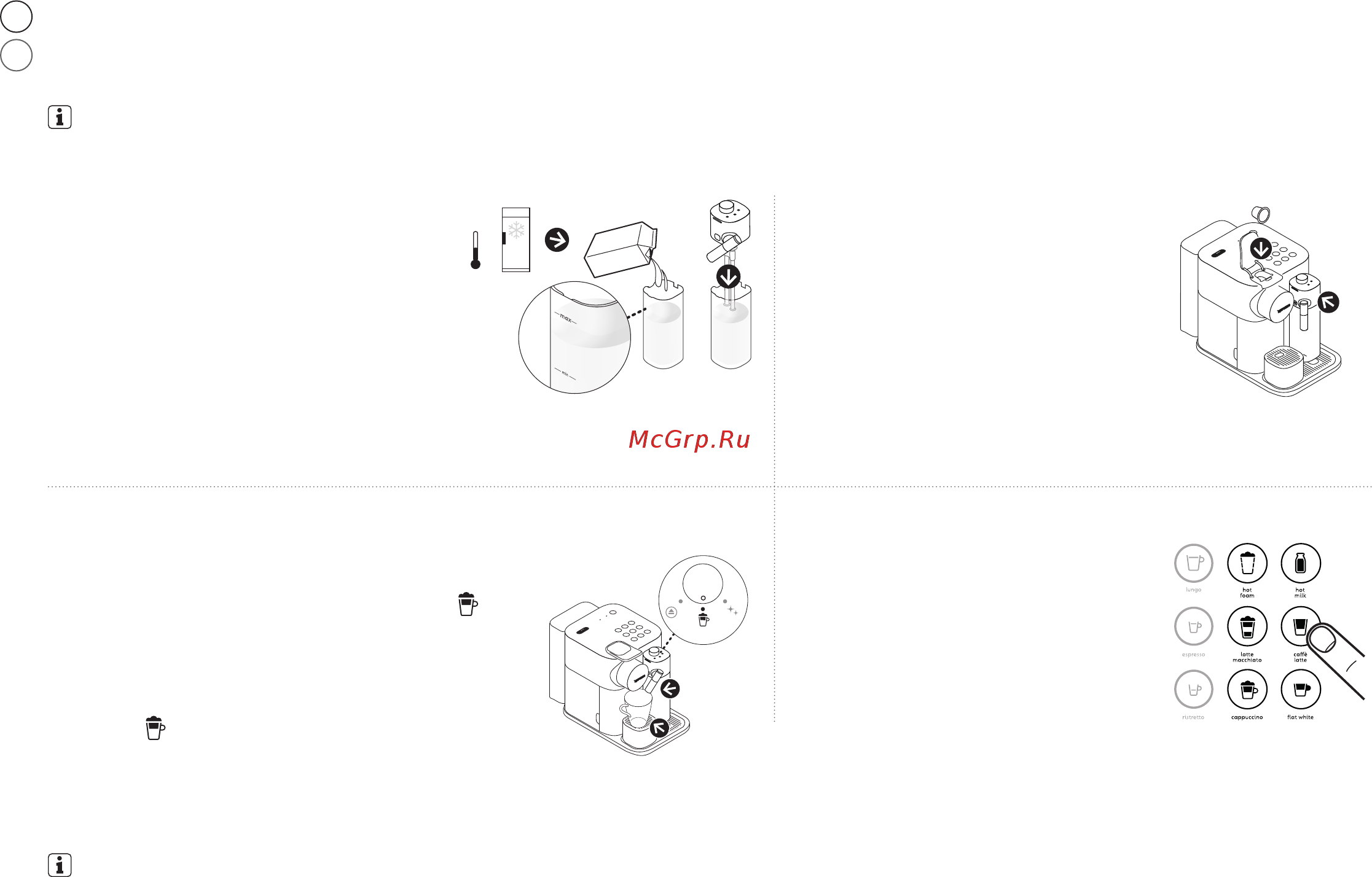Delonghi EN650.W [170/210] Przygotowanie napojów z mlekiem