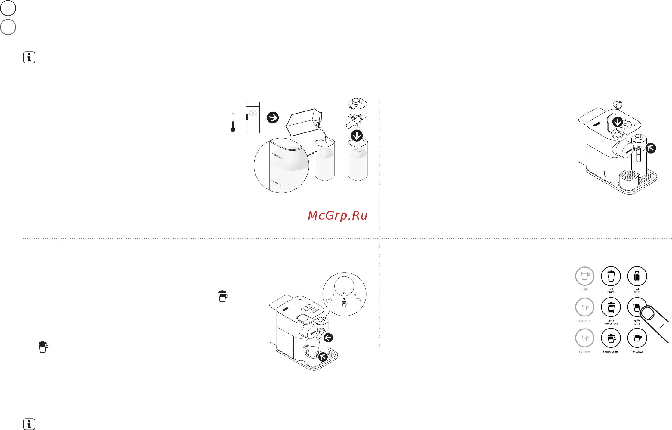 Delonghi EN650.W [20/210] Preparing milk based beverages