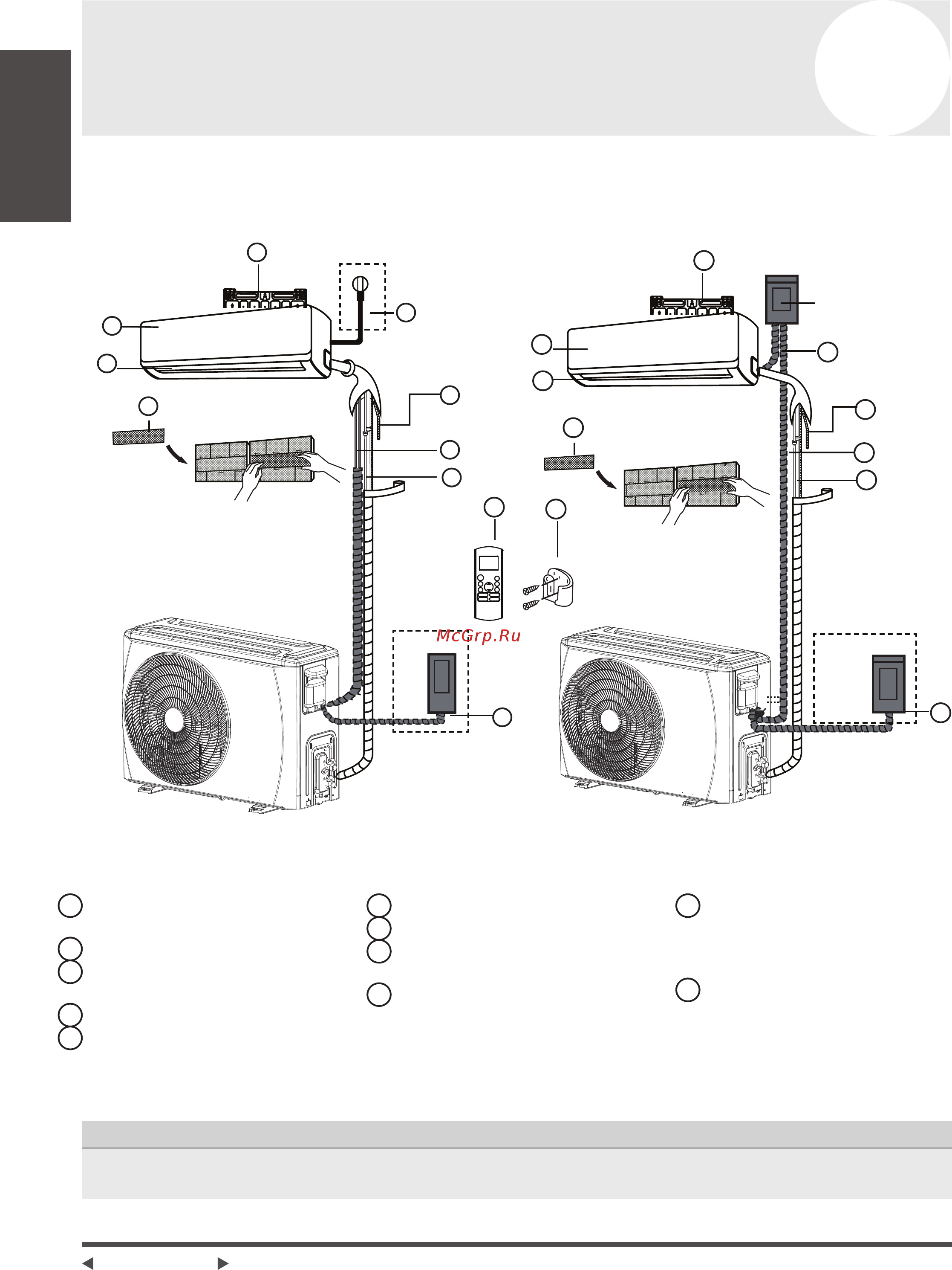 Toshiba RAS-24U2KH3S-EE/RAS-24U2AH3S-EE [11/47] Компоненты блока