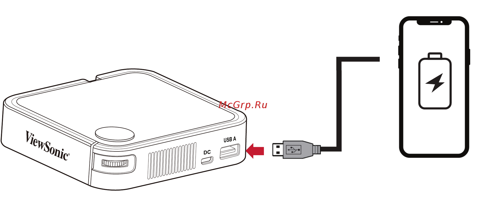 Viewsonic M1 mini Plus (VS18107) [72/93] Функция внешнего аккумулятора