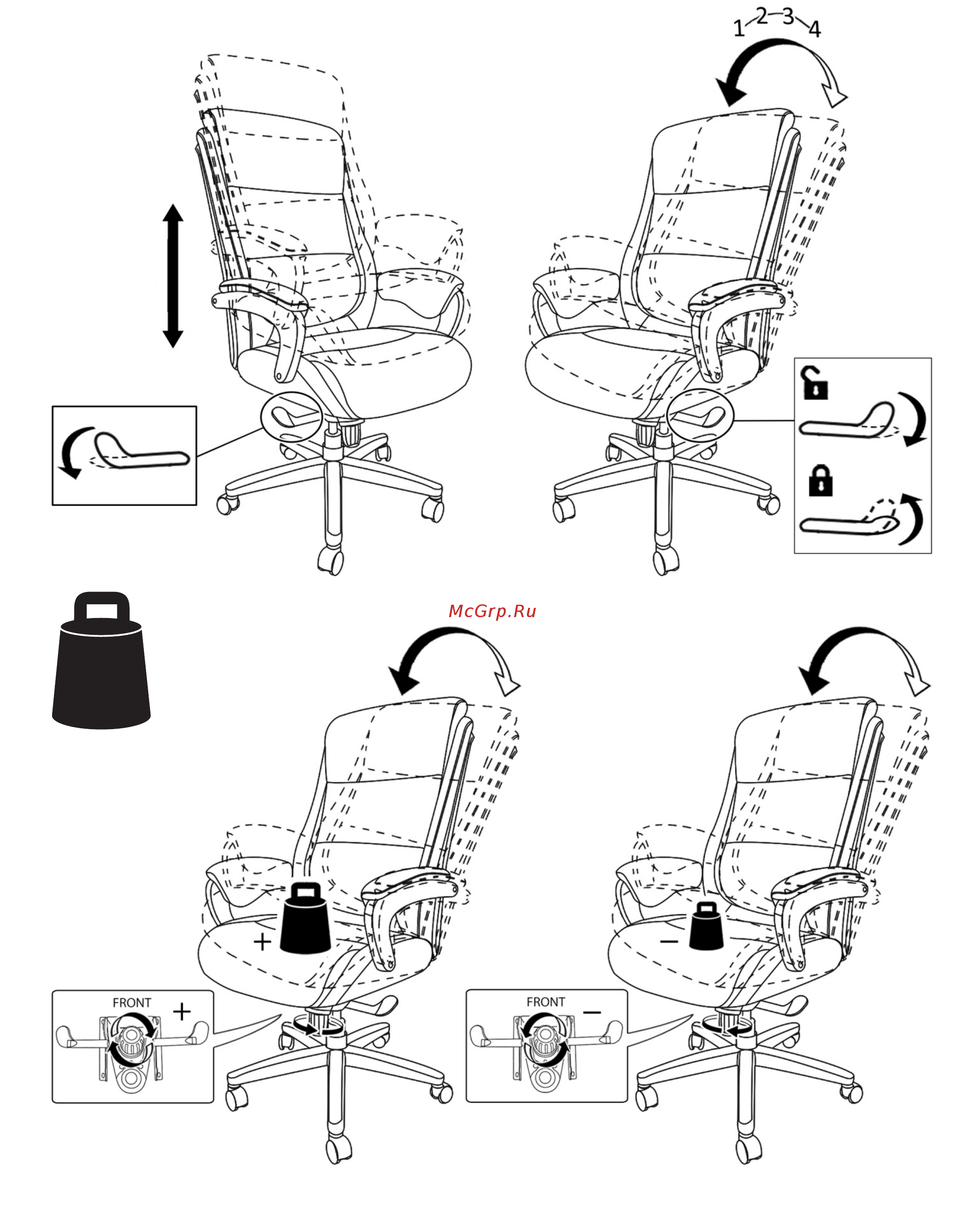 CHAIRMAN 404 N Black [2/4] Chairman ch404n