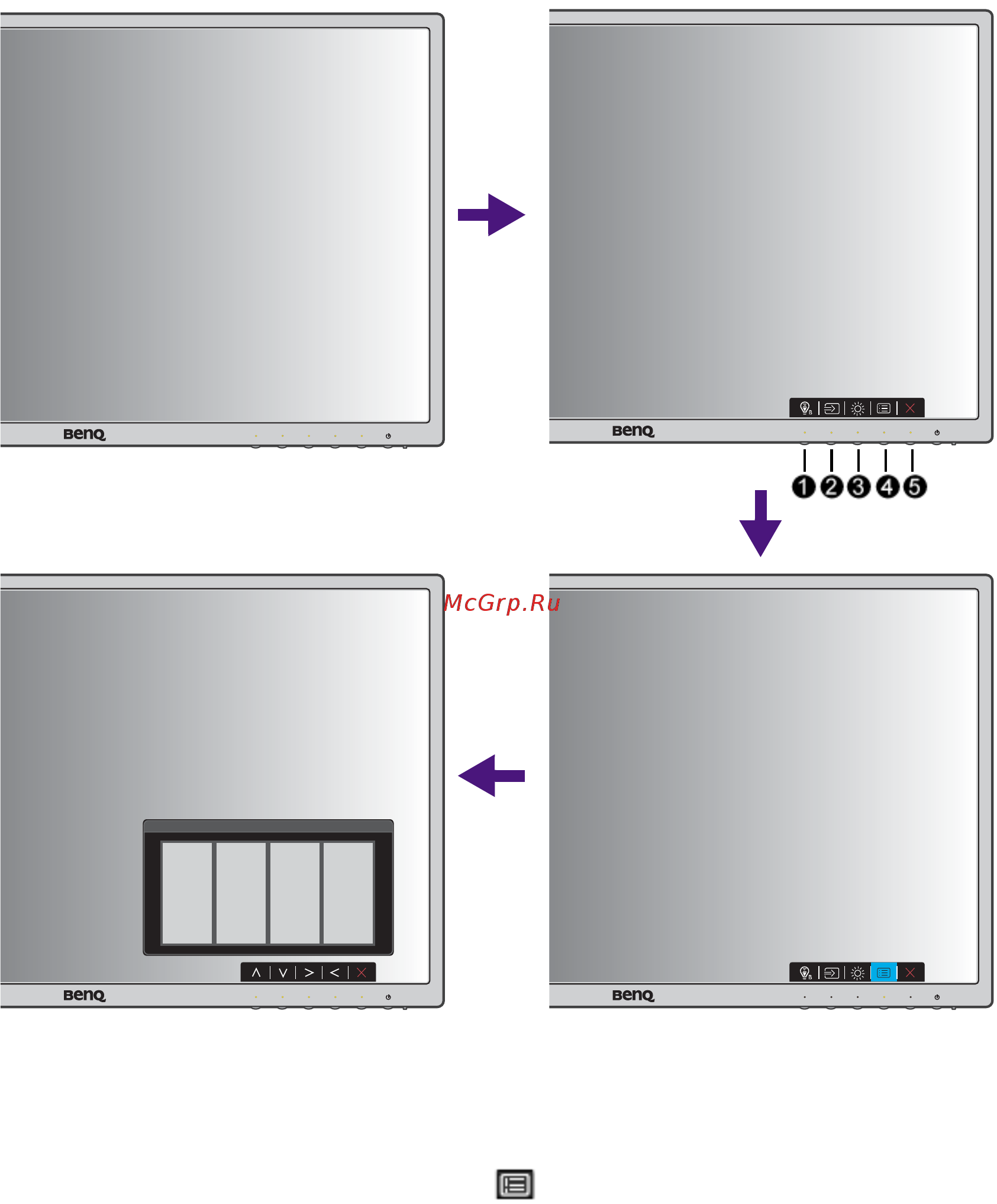Benq GC2870H (9H.LEKLA.TBE) [23/44] Основные операции с меню