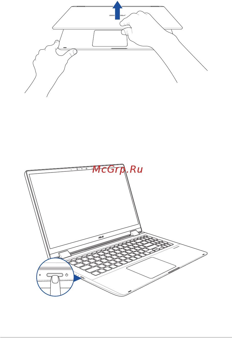 Asus UX562FA-AC075T [28/102] Откройте крышку