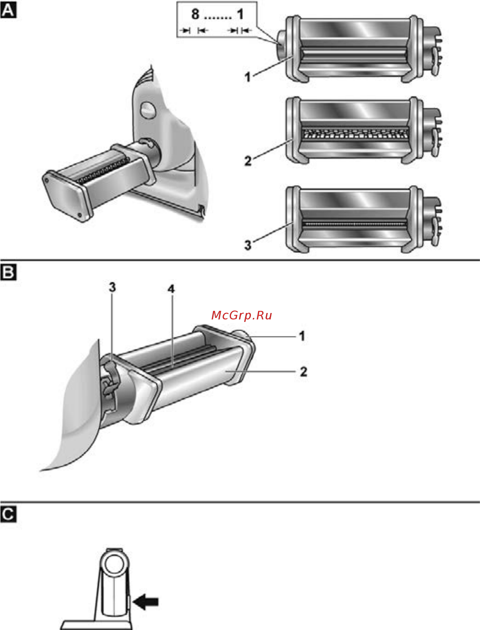 Bosch PastaPassion для MUM5 MUZ5PP1 Инструкция по эксплуатации онлайн [5/6] 783693
