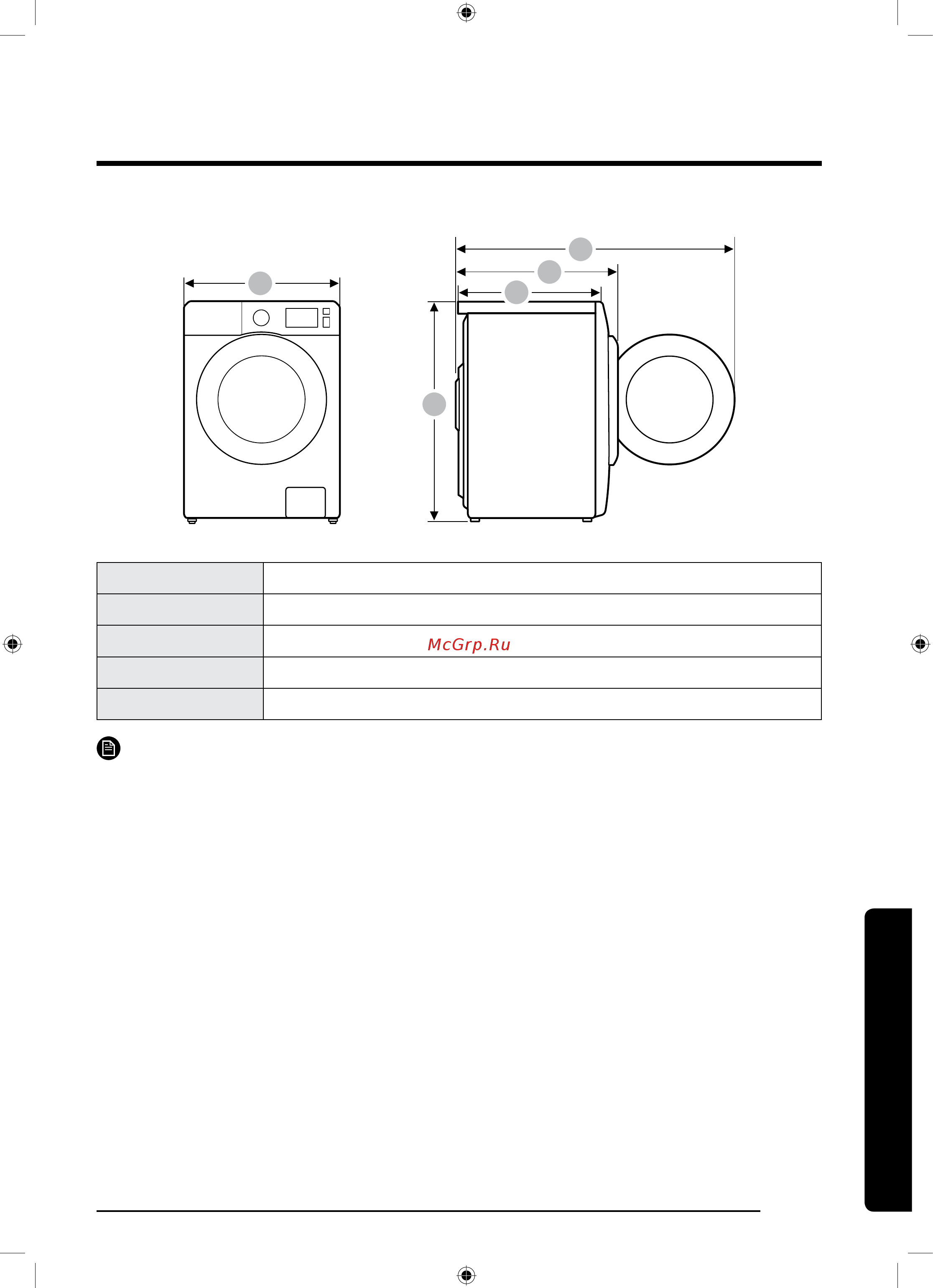 Samsung WD80K52E0ZX/LD [125/192] Texnik xususiyatlar