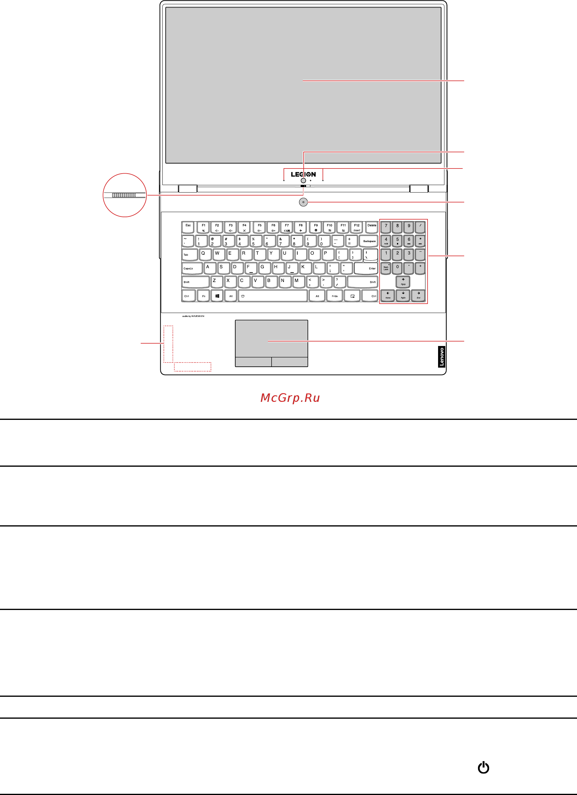 Lenovo Legion Y540-15IRH (81SX016KRU) Инструкция по эксплуатации онлайн [8/74] 584717