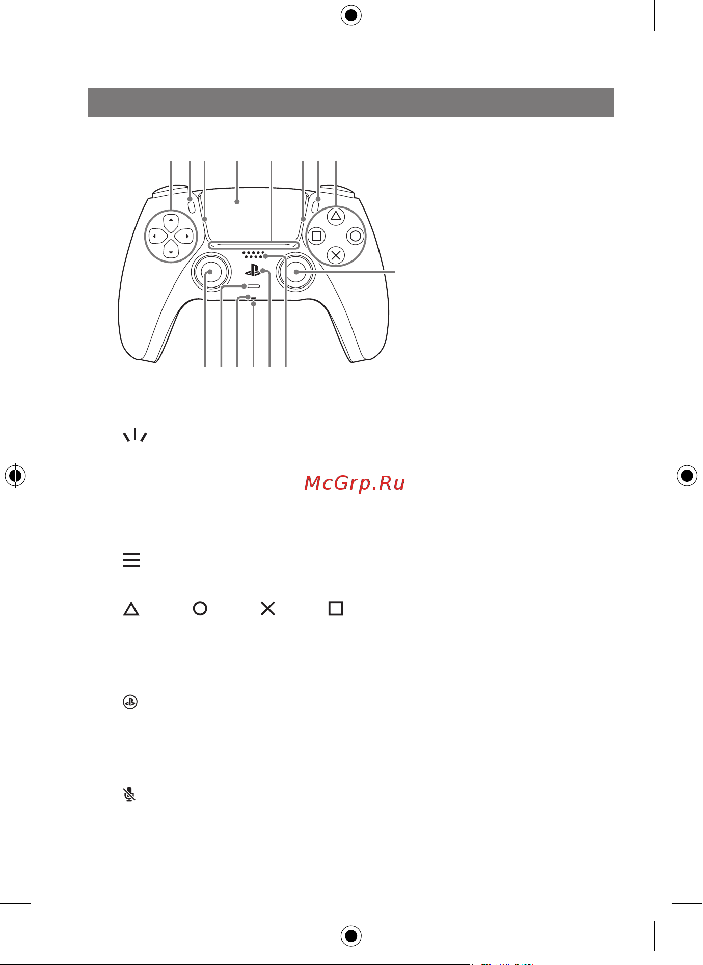 PlayStation 5 Rainbo DualSense Гангстер [6/48] Hardware part names