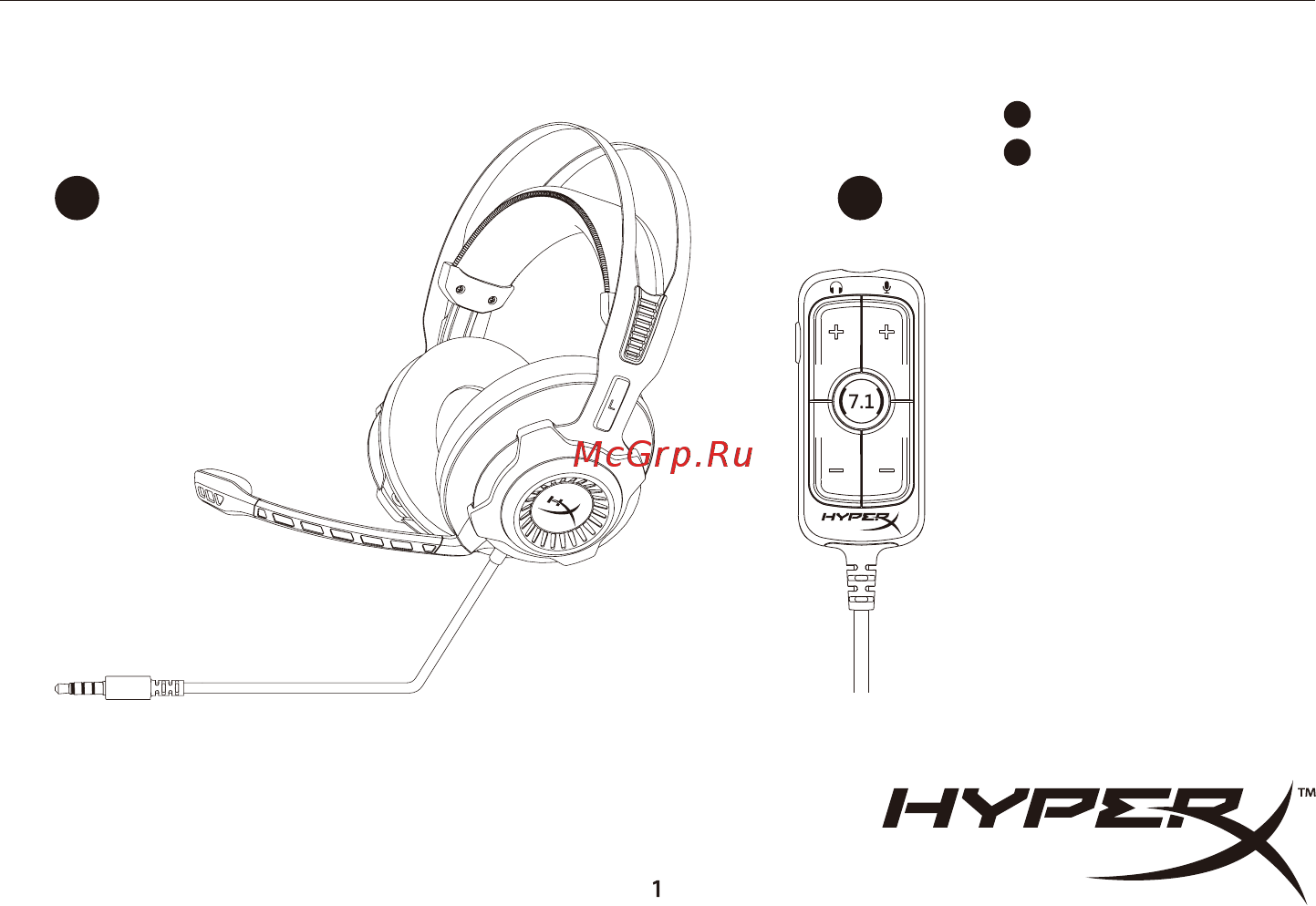 HyperX Cloud Revolver 7.1 (HHSR1-AH-GM/G) Инструкция по эксплуатации онлайн