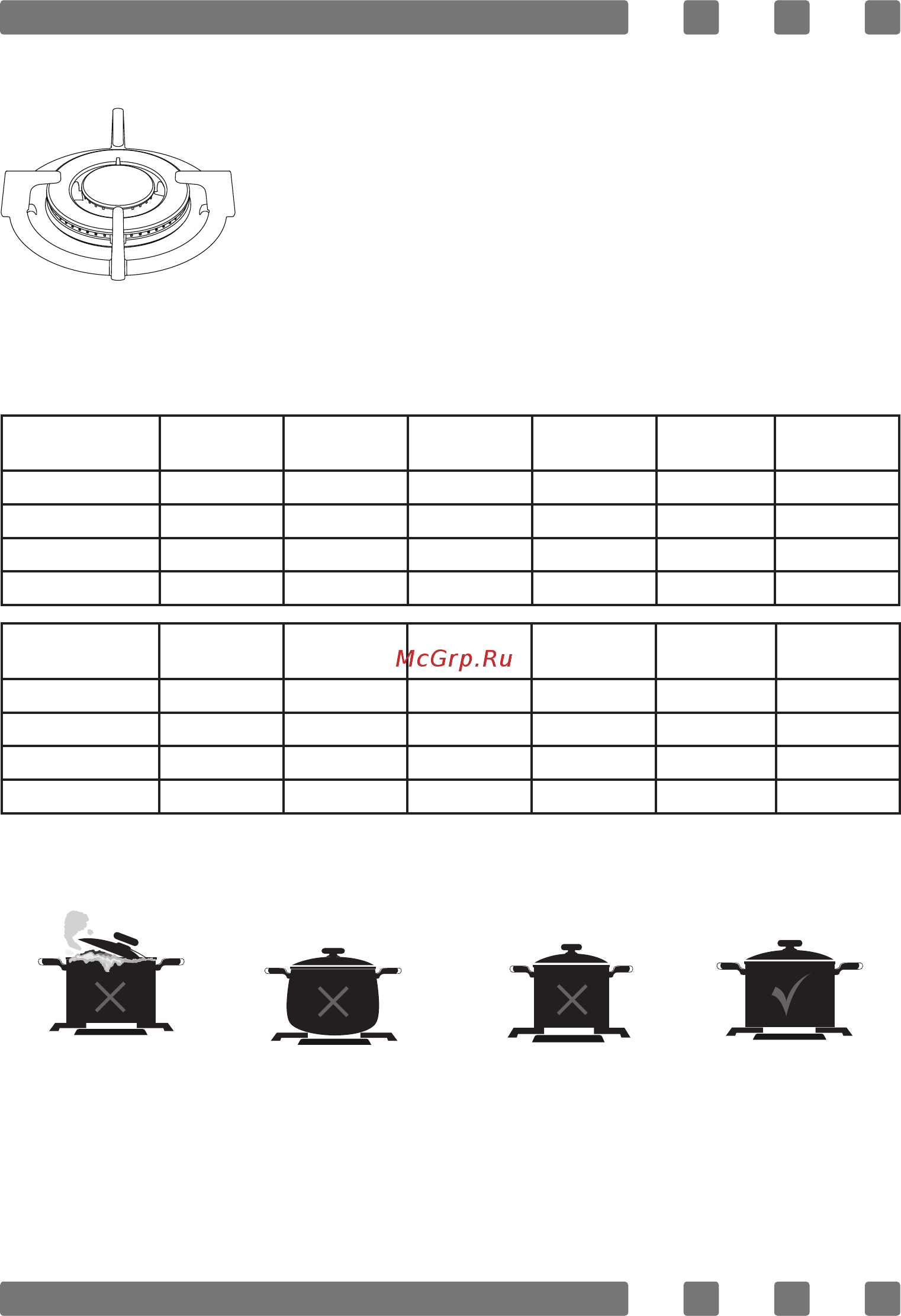Simfer H45V35B555 [27/65] Warning cooking pot to be used with products should have minimum 120 mm diameter