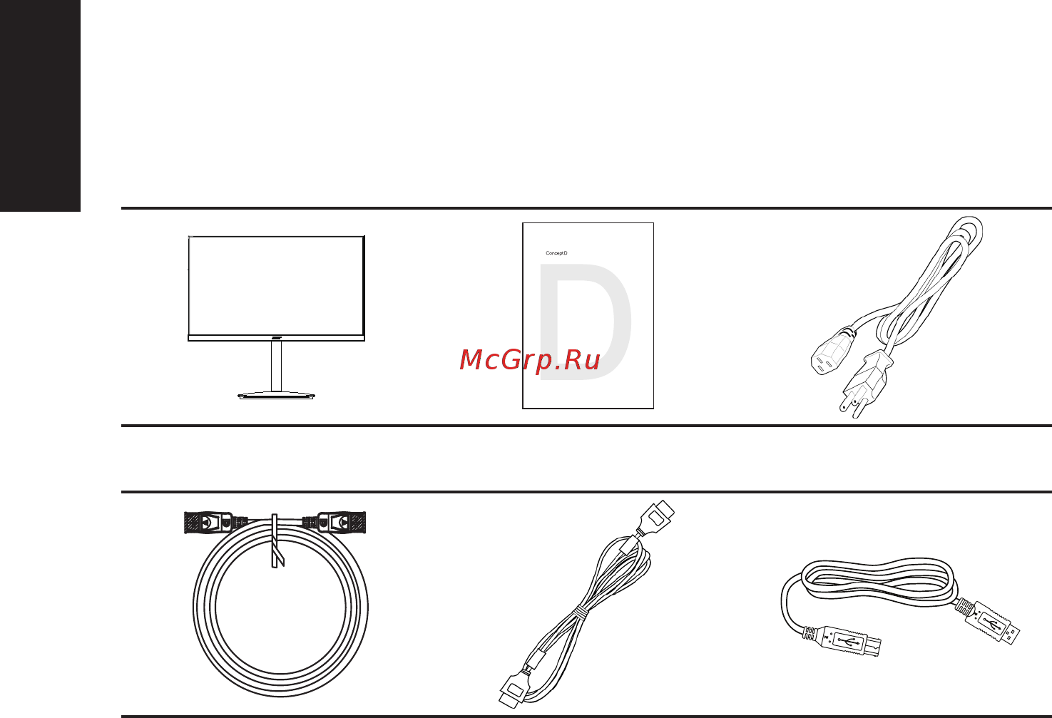 Acer ConceptD CP1271V (UM.HC1EE.V09) [12/31] Комплектность